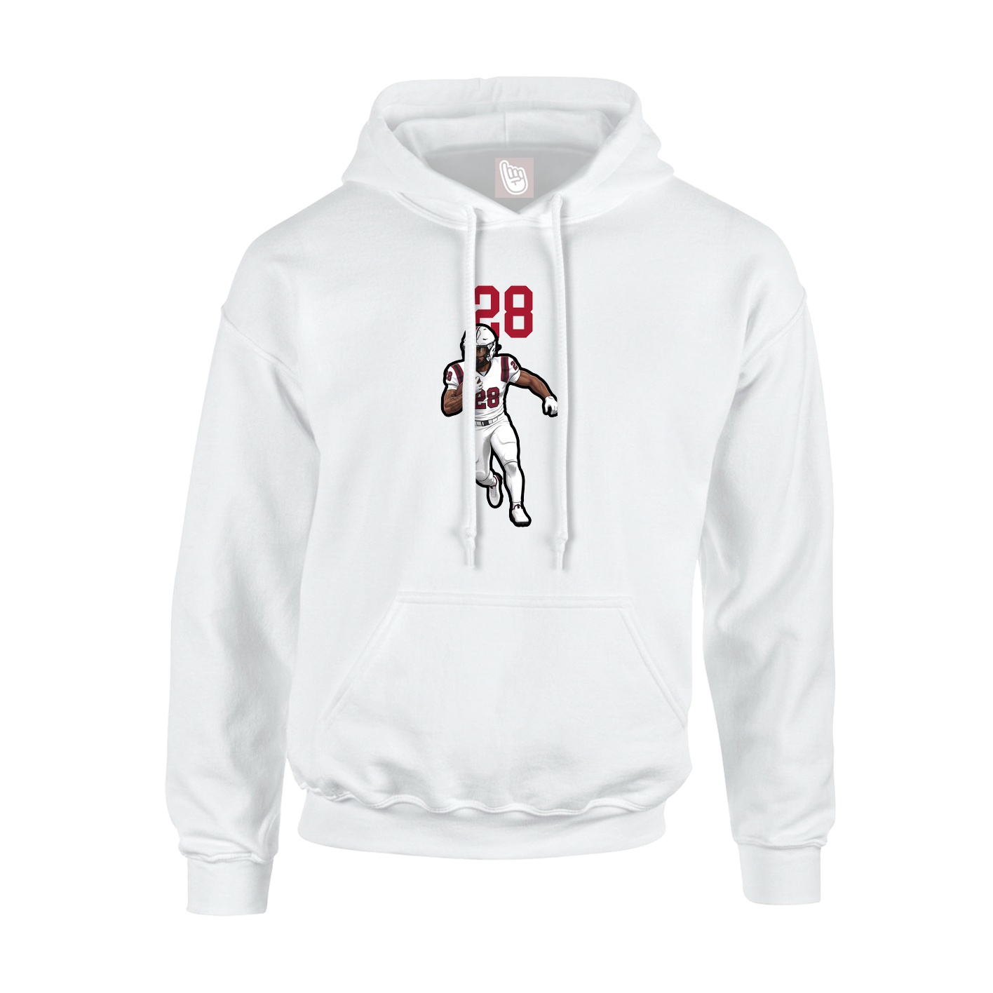 Hoodie — Number Top in White