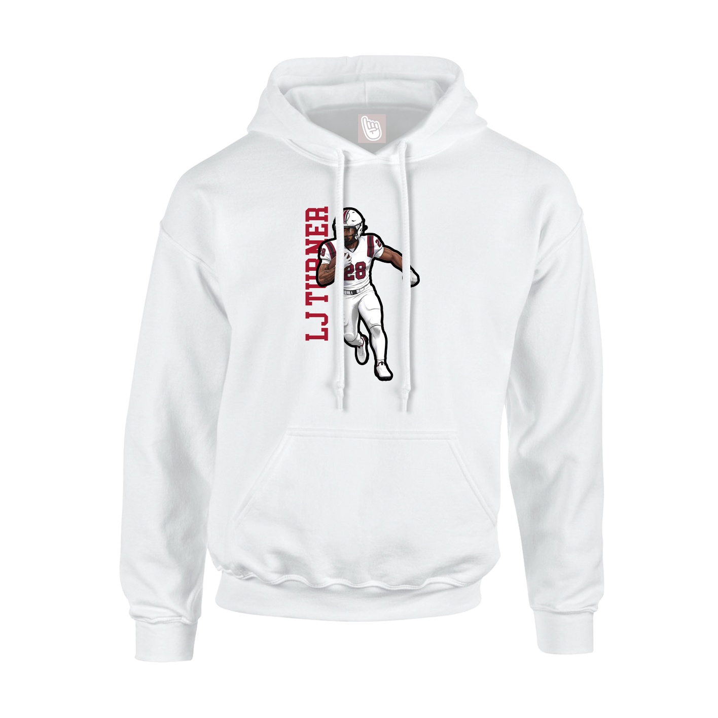 Hoodie — Name Vertical in White