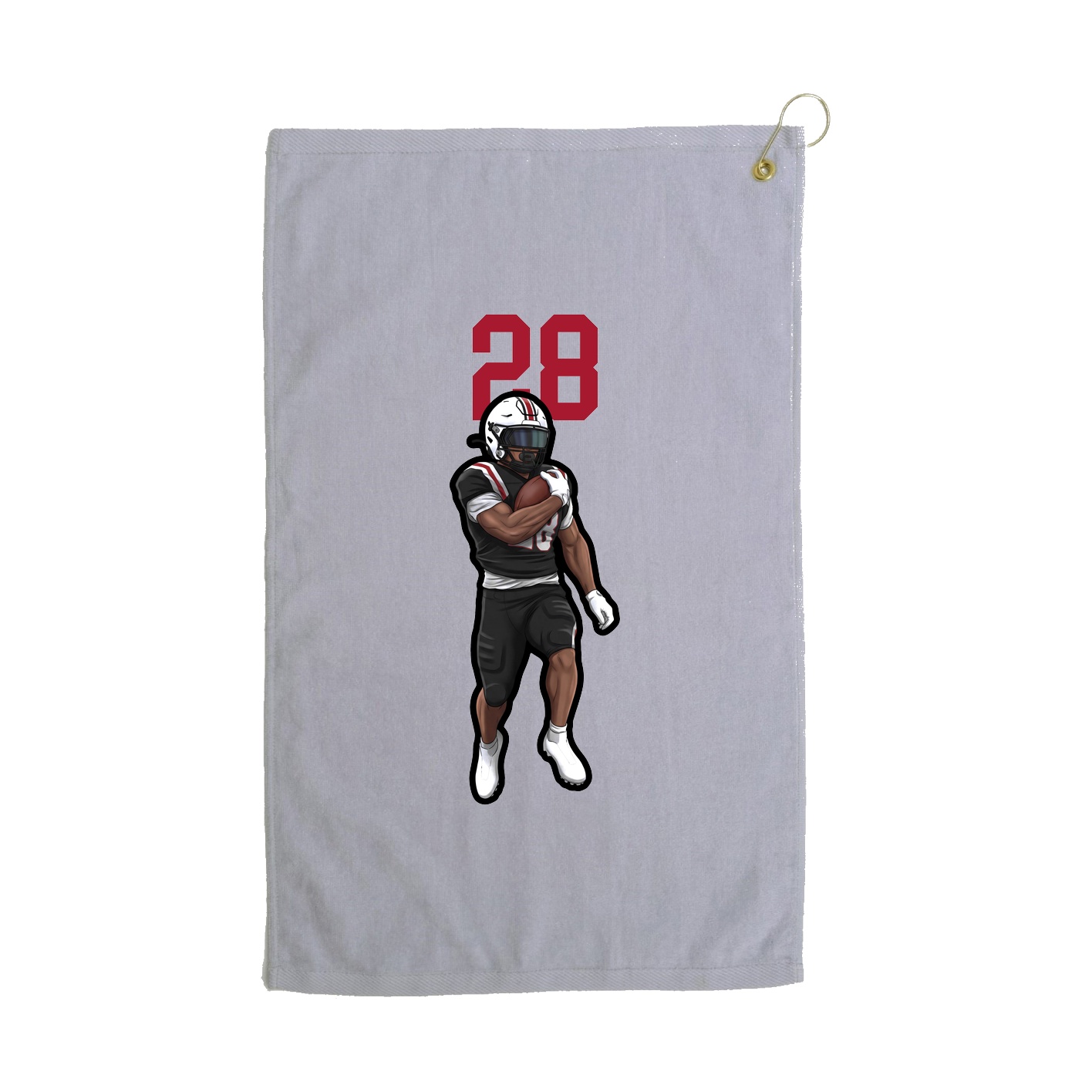 Golf Towel — Number Top in Grey