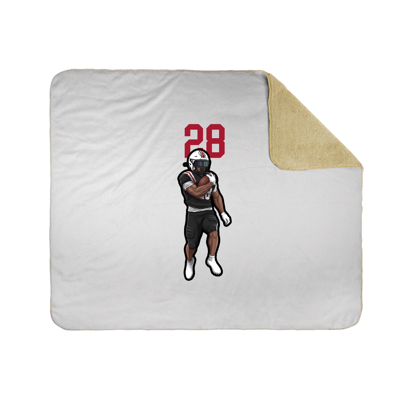 Throw Blanket — Number Top in White