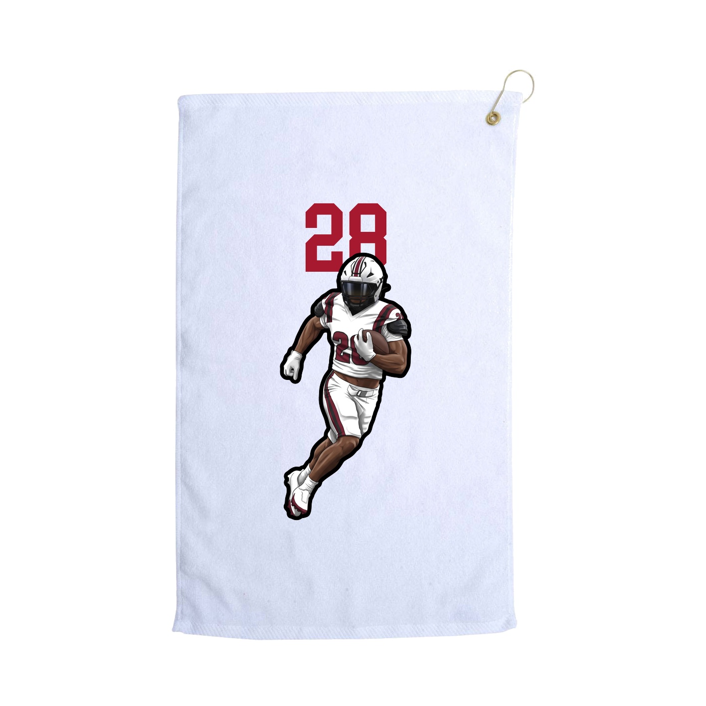 Golf Towel — Number Top in White