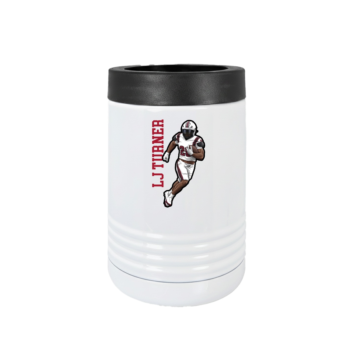 Beverage Holder — Name Vertical in White