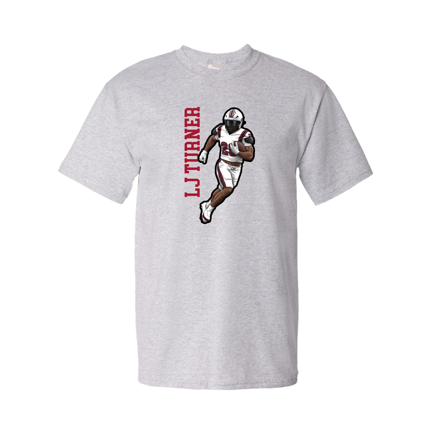 Youth Tee — Name Vertical in Grey