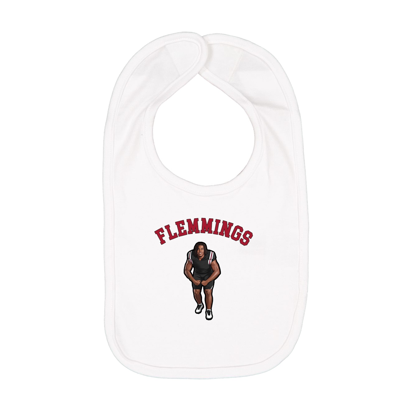 Infant Bib — Shirsey Arch in White