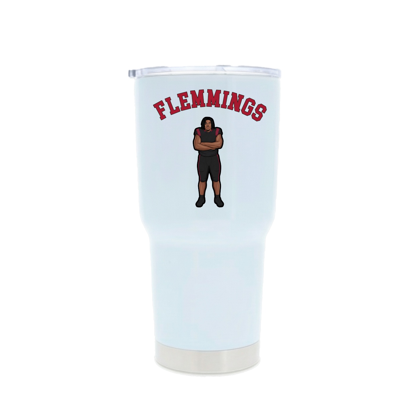30oz Stainless Steel Tumbler — Shirsey Arch in White