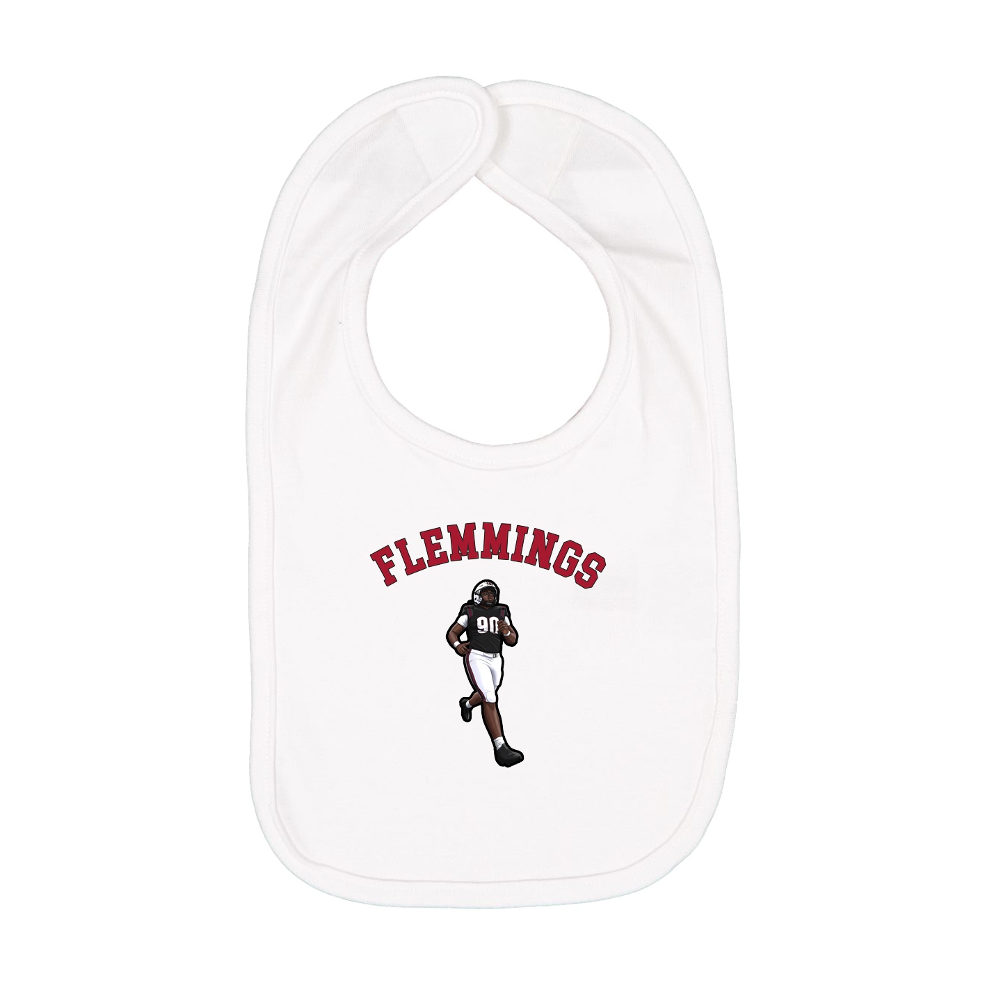 Infant Bib — Shirsey Arch in White