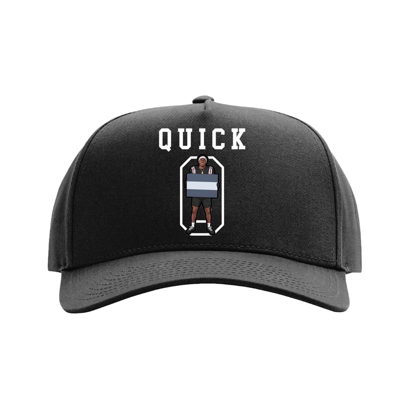 Full Fabric Five-Panel Champ Cap — Shirsey in Black