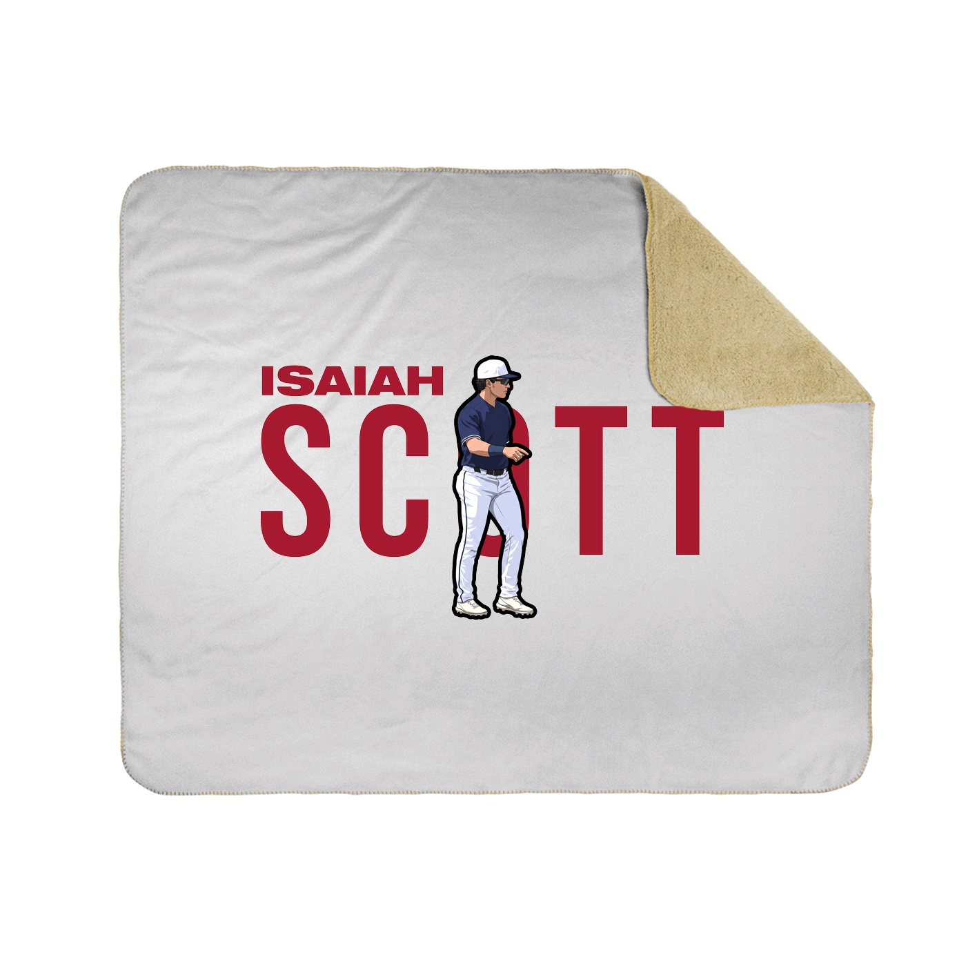 Throw Blanket — Player Name in White