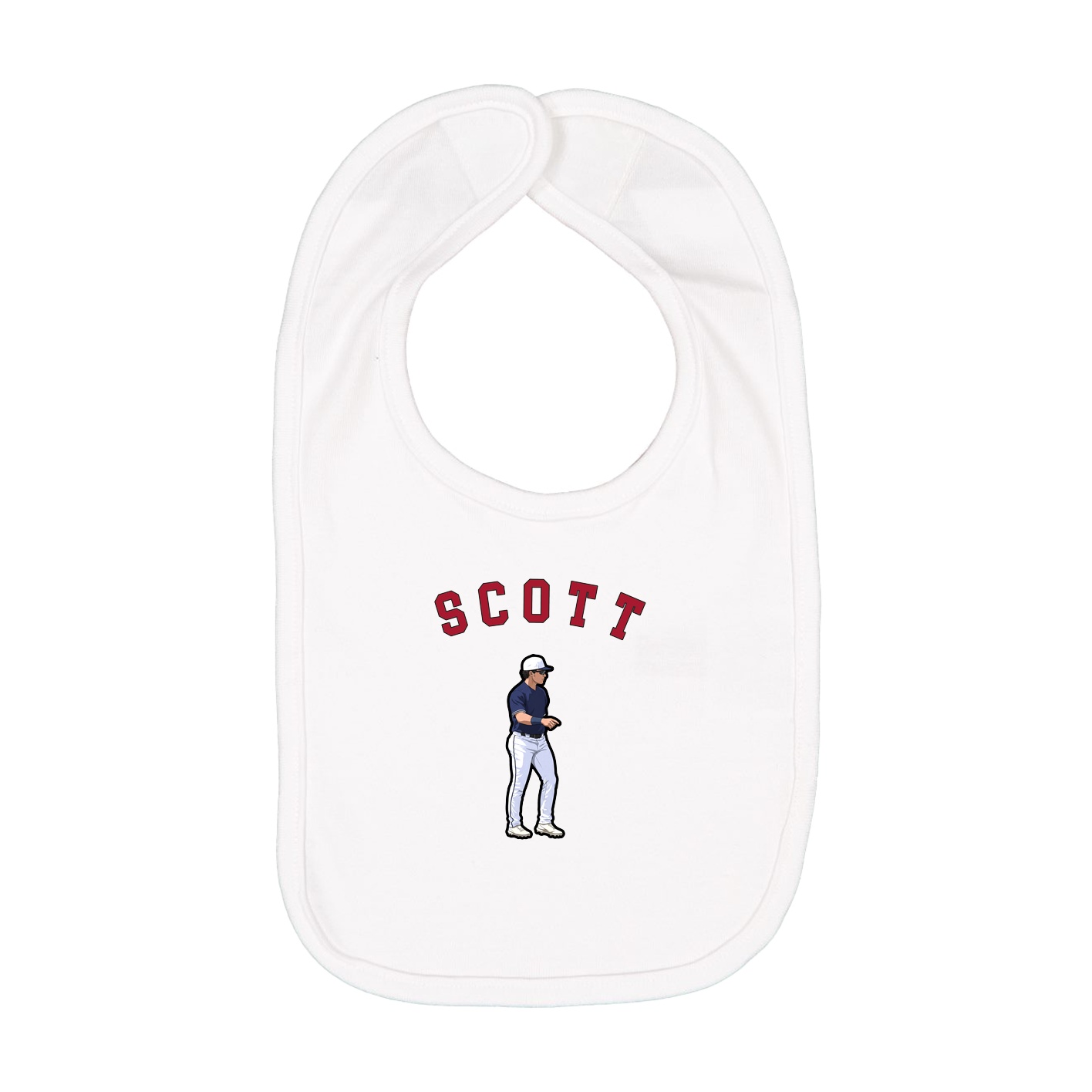 Infant Bib — Shirsey Arch in White