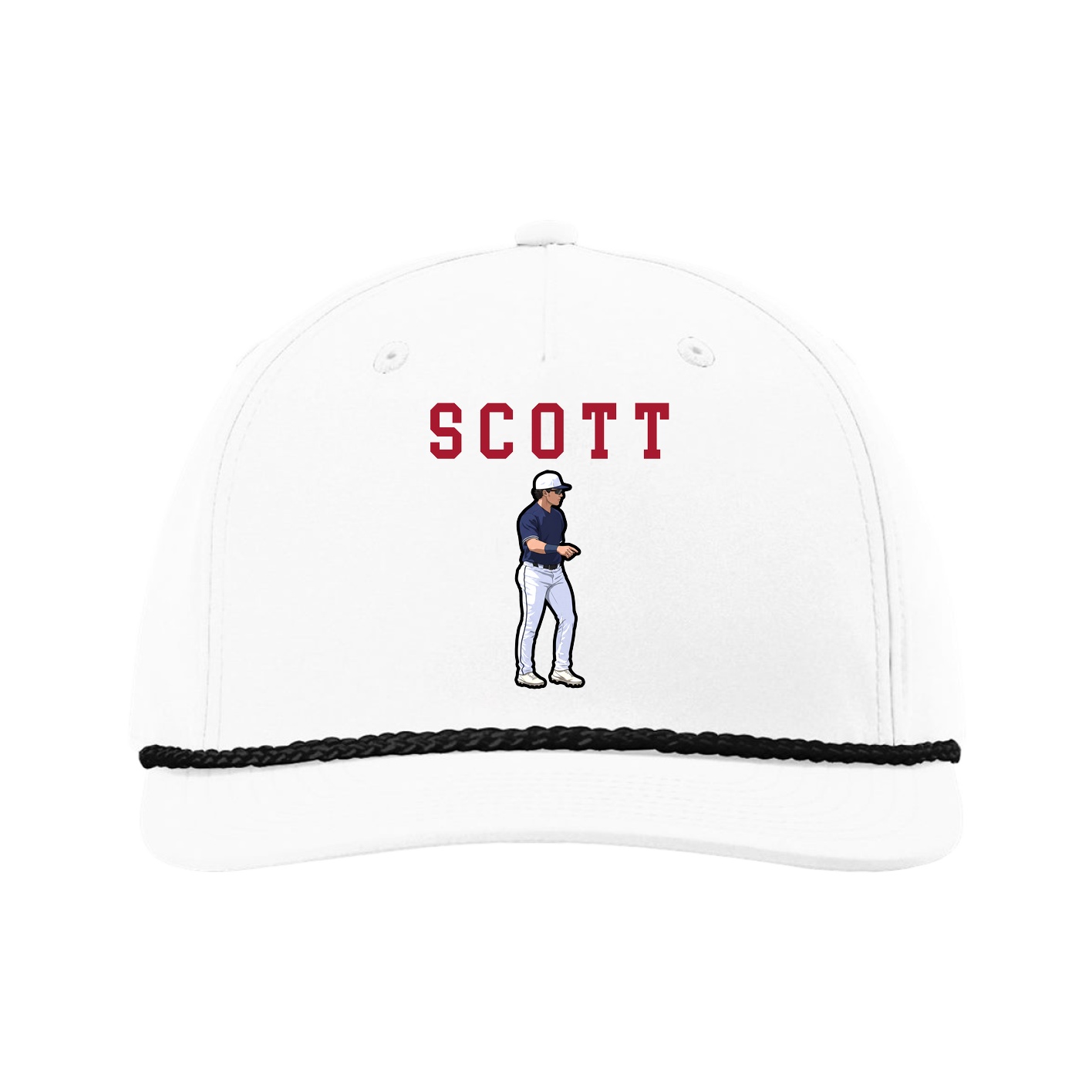 Five-Panel Classic Rope Cap — Shirsey in White