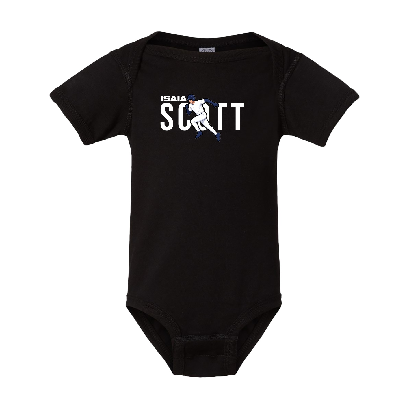 Baby Onesie — Player Name in Black