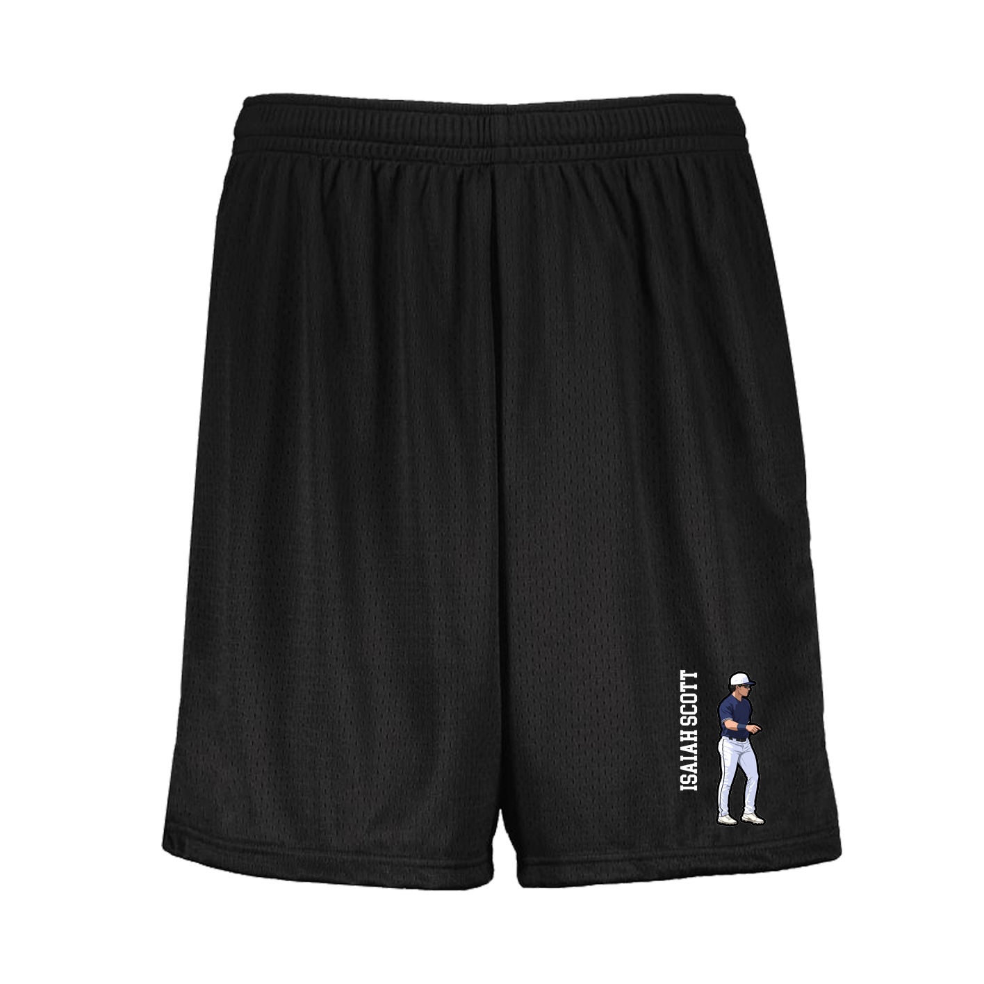 Shorts — Name Vertical in Black