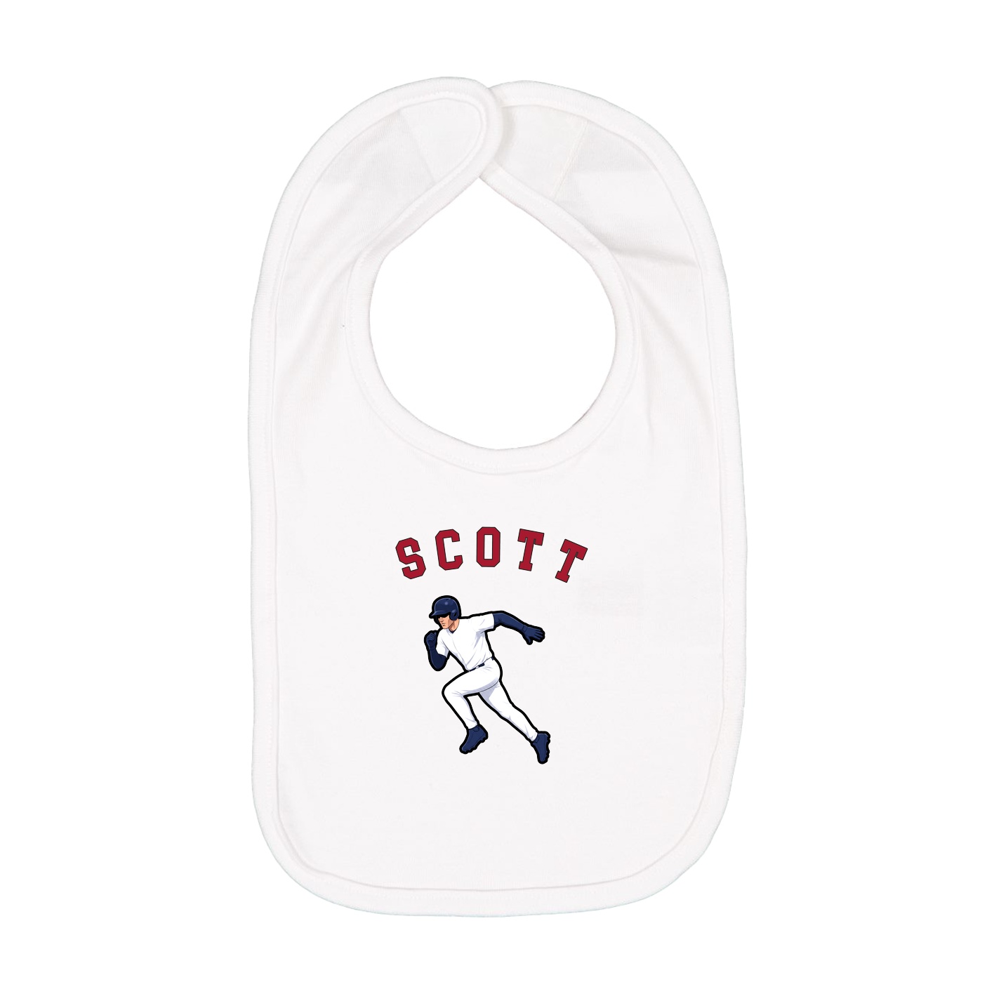 Infant Bib — Shirsey Arch in White