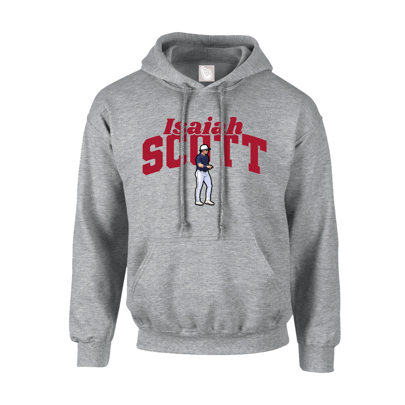 Youth Hoodie — Signature Arch in Grey