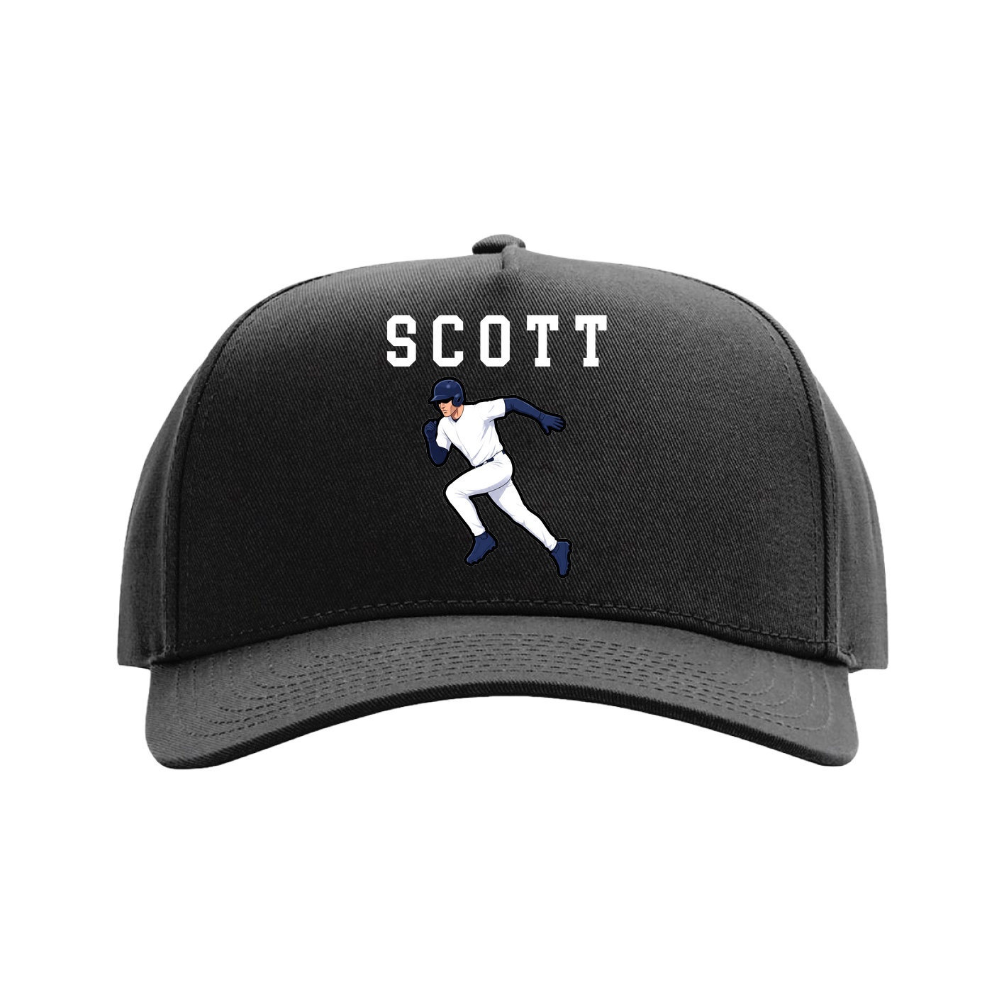 Full Fabric Five-Panel Champ Cap — Shirsey in Black