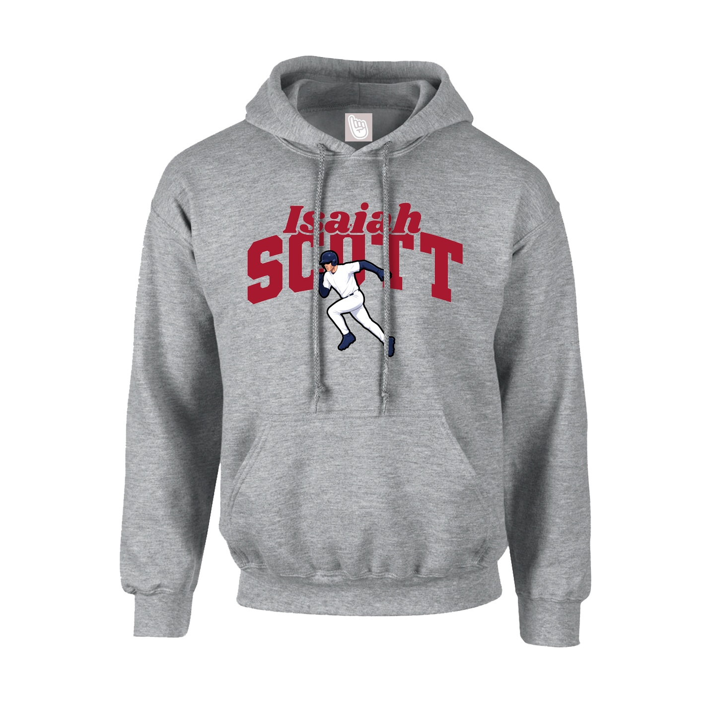 Youth Hoodie — Signature Arch in Grey