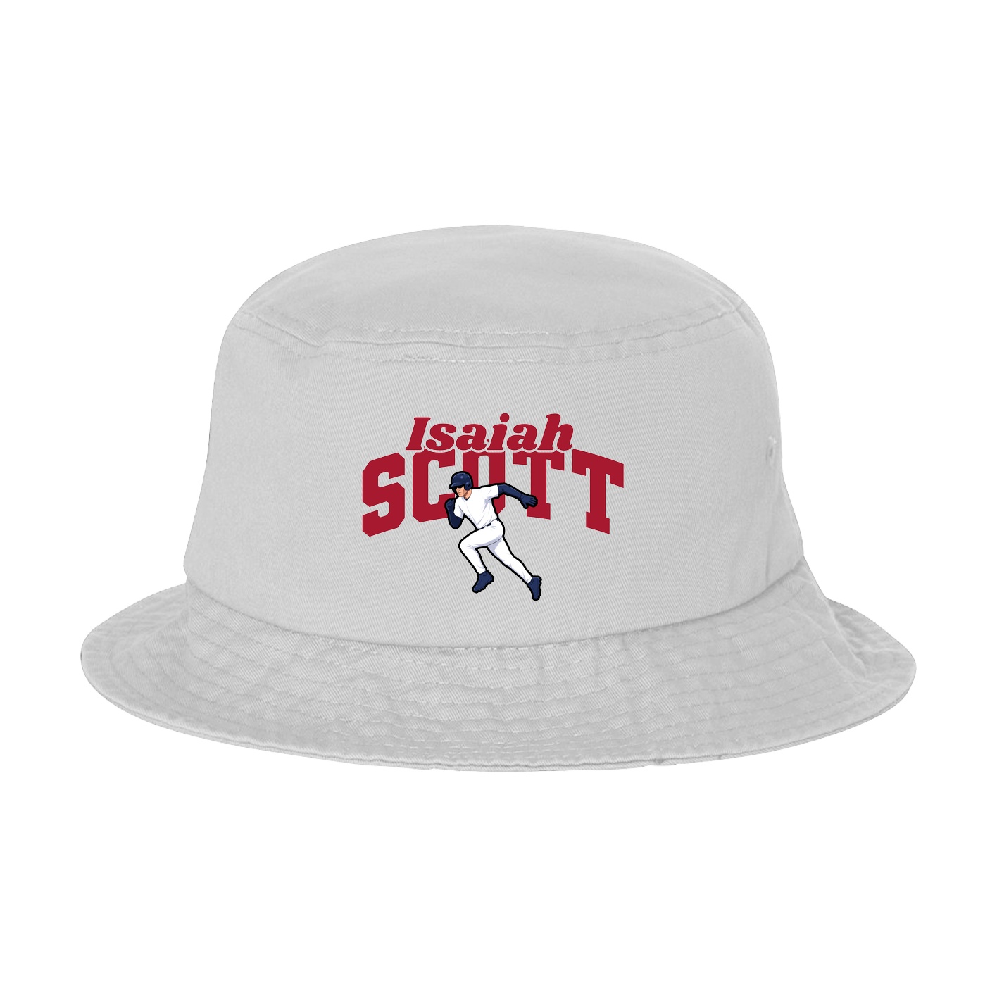 Bucket Cap — Signature Arch in White