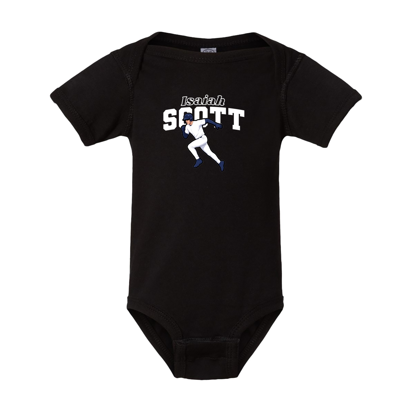 Baby Onesie — Name Arch in Black