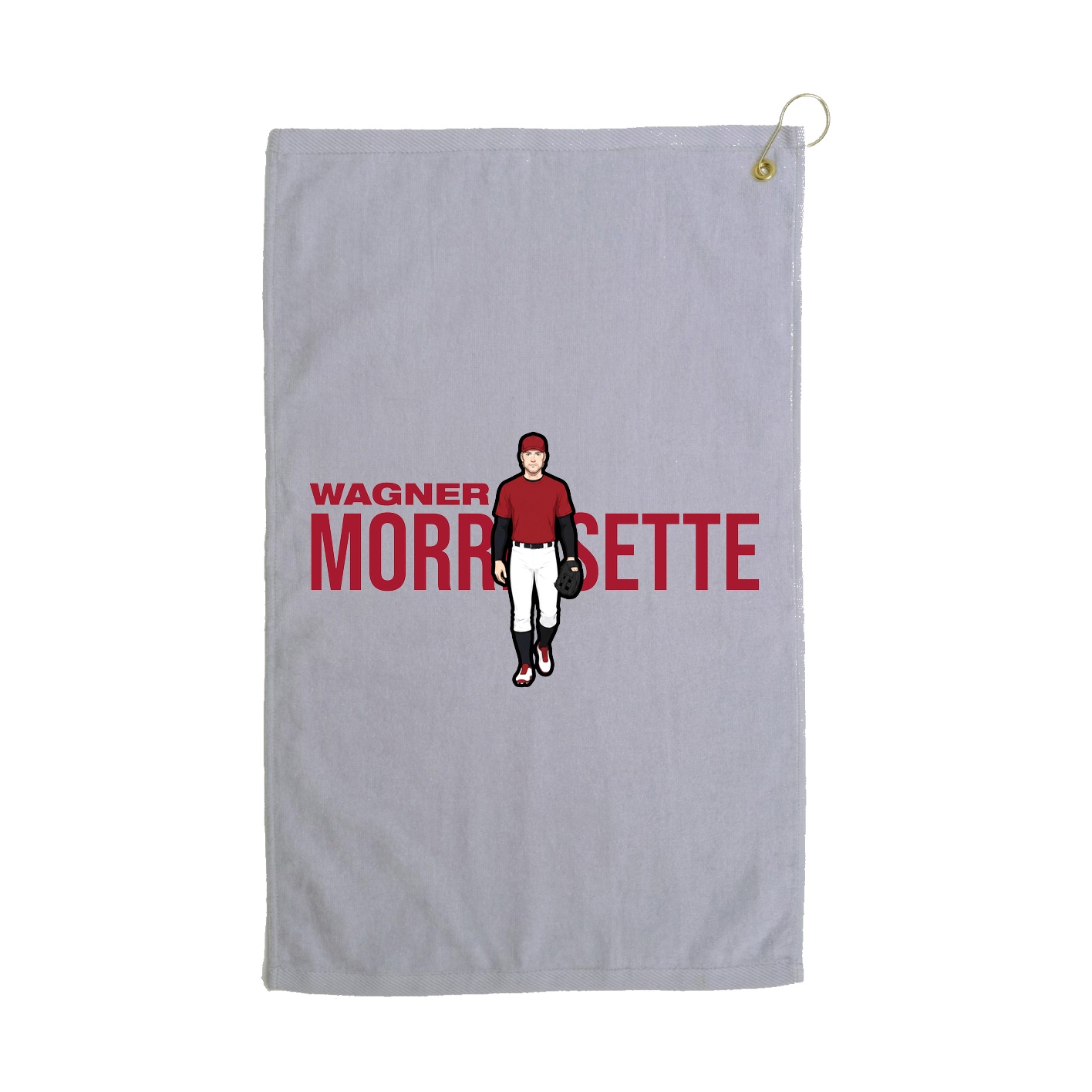Golf Towel — Player Name in Grey