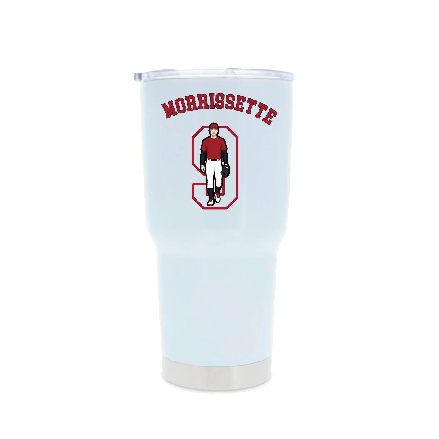 30oz Stainless Steel Tumbler — Shirsey Arch in White