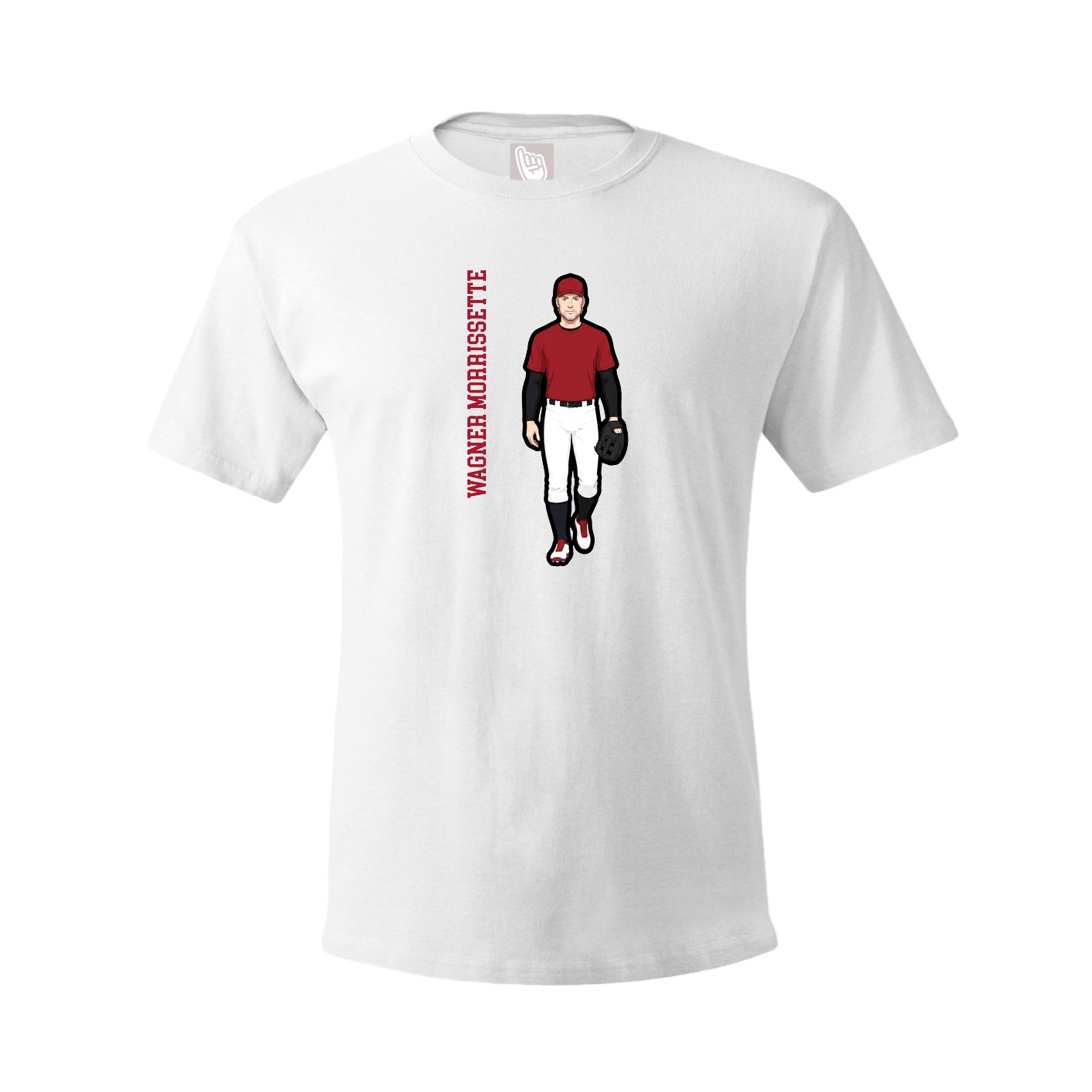 Youth Tee — Name Vertical in White