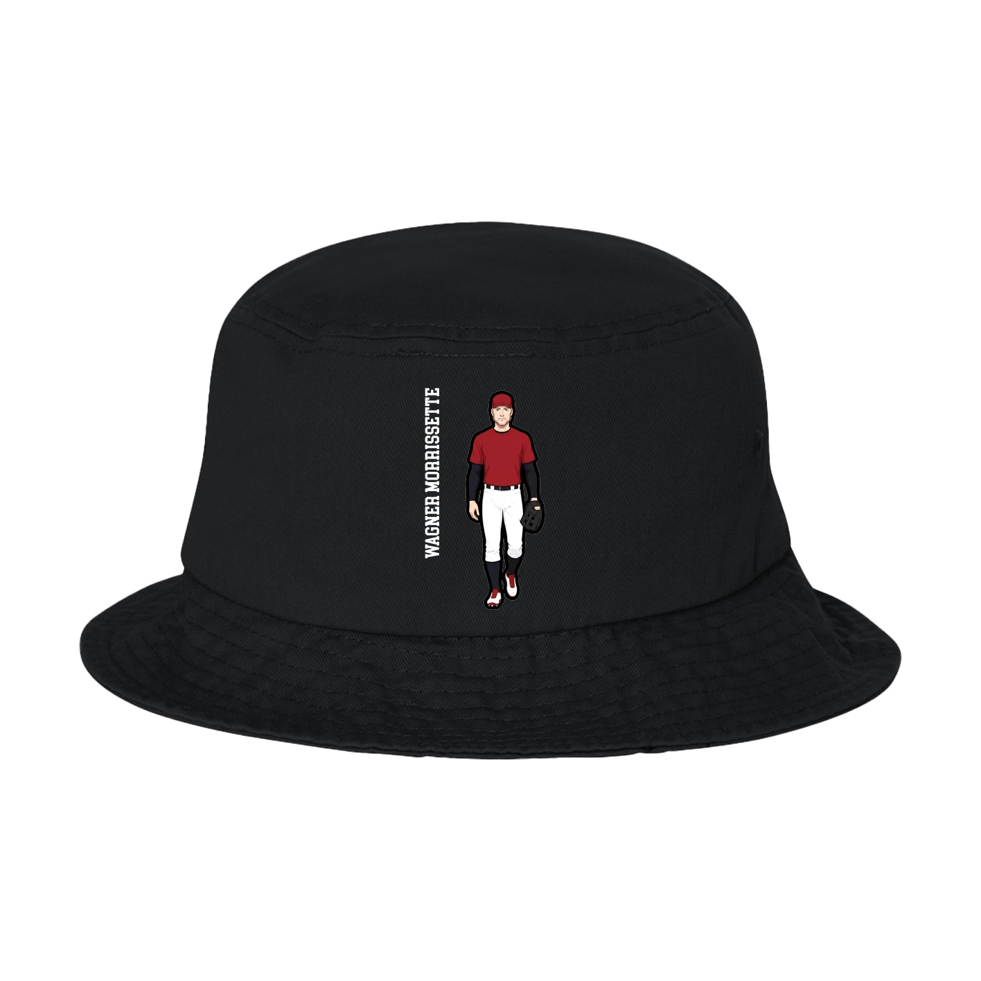 Bucket Cap — Name Vertical in Black