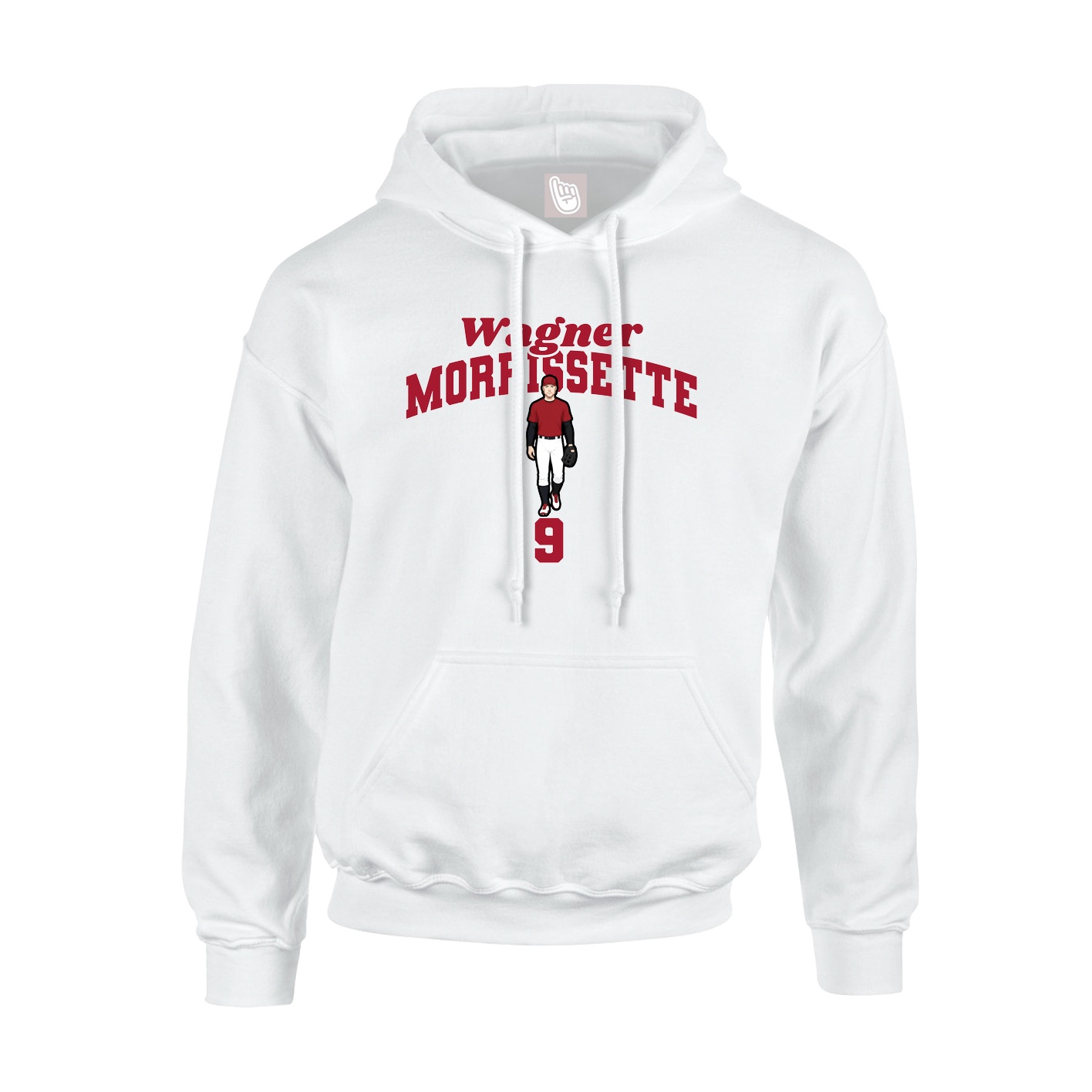 Hoodie — Signature Arch in White