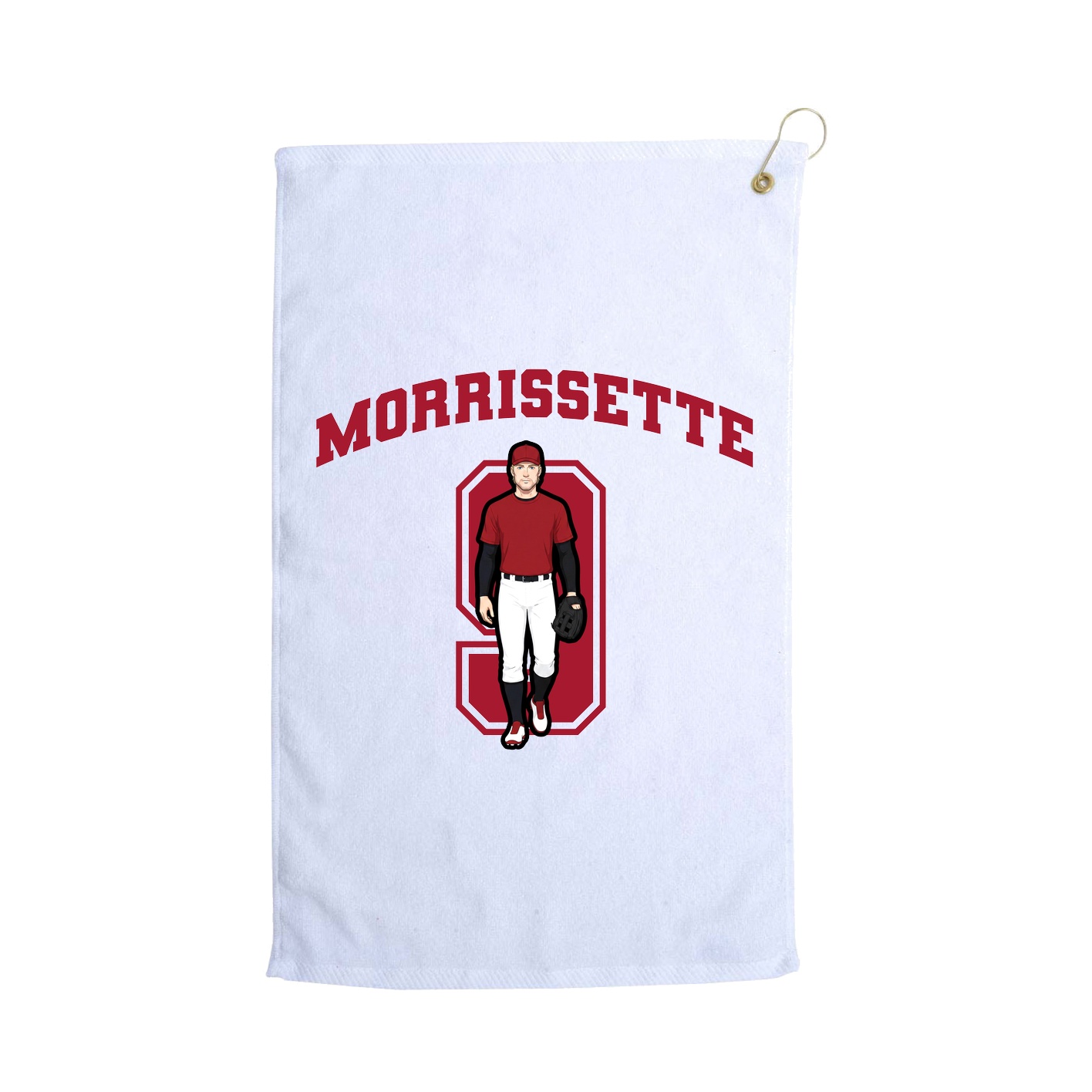 Golf Towel — Number in White