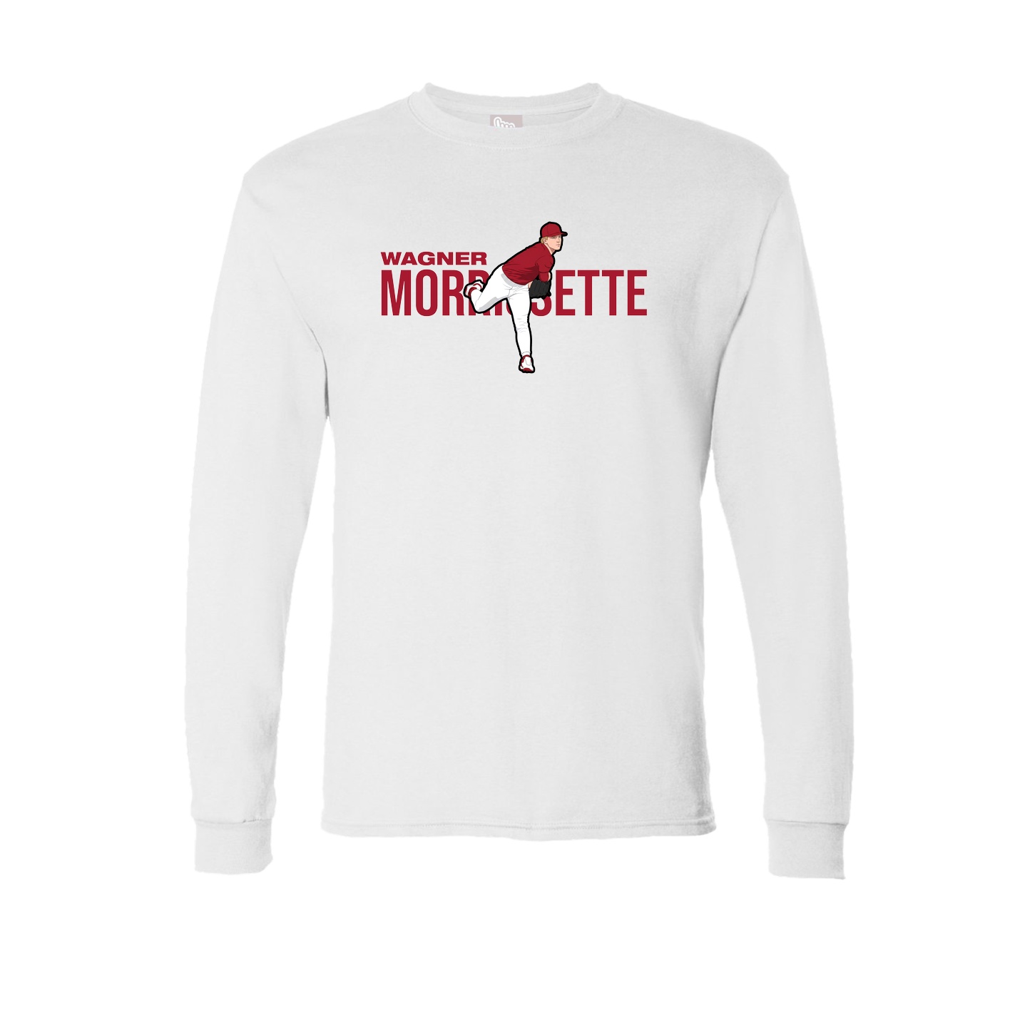 Long Sleeve Tee — Player Name in White
