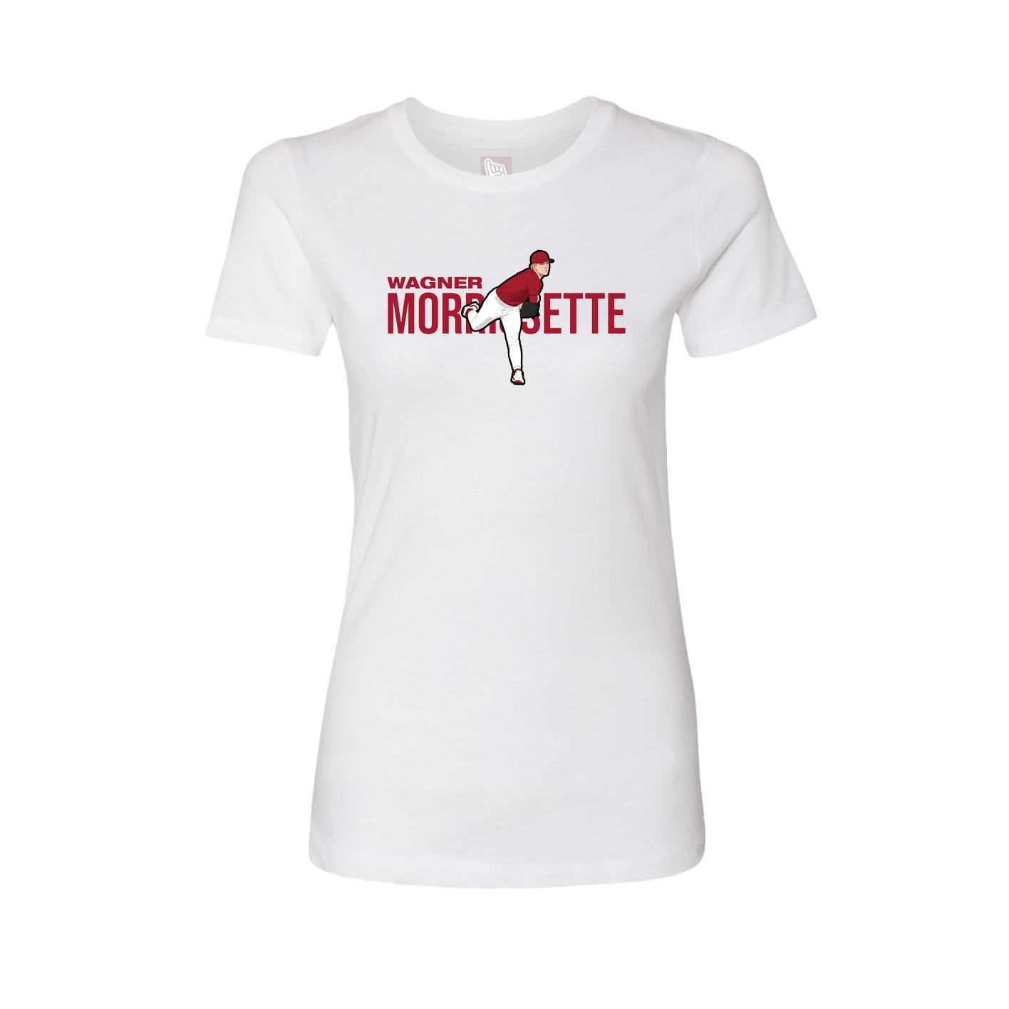 Fitted Women's Tee — Player Name in White