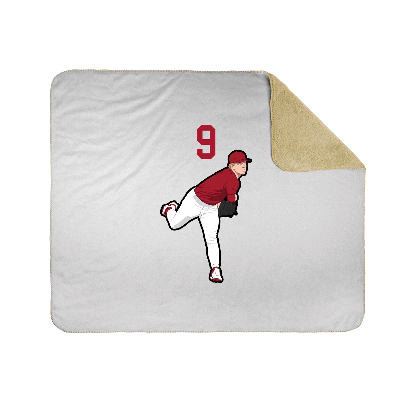 Throw Blanket — Number Top in White