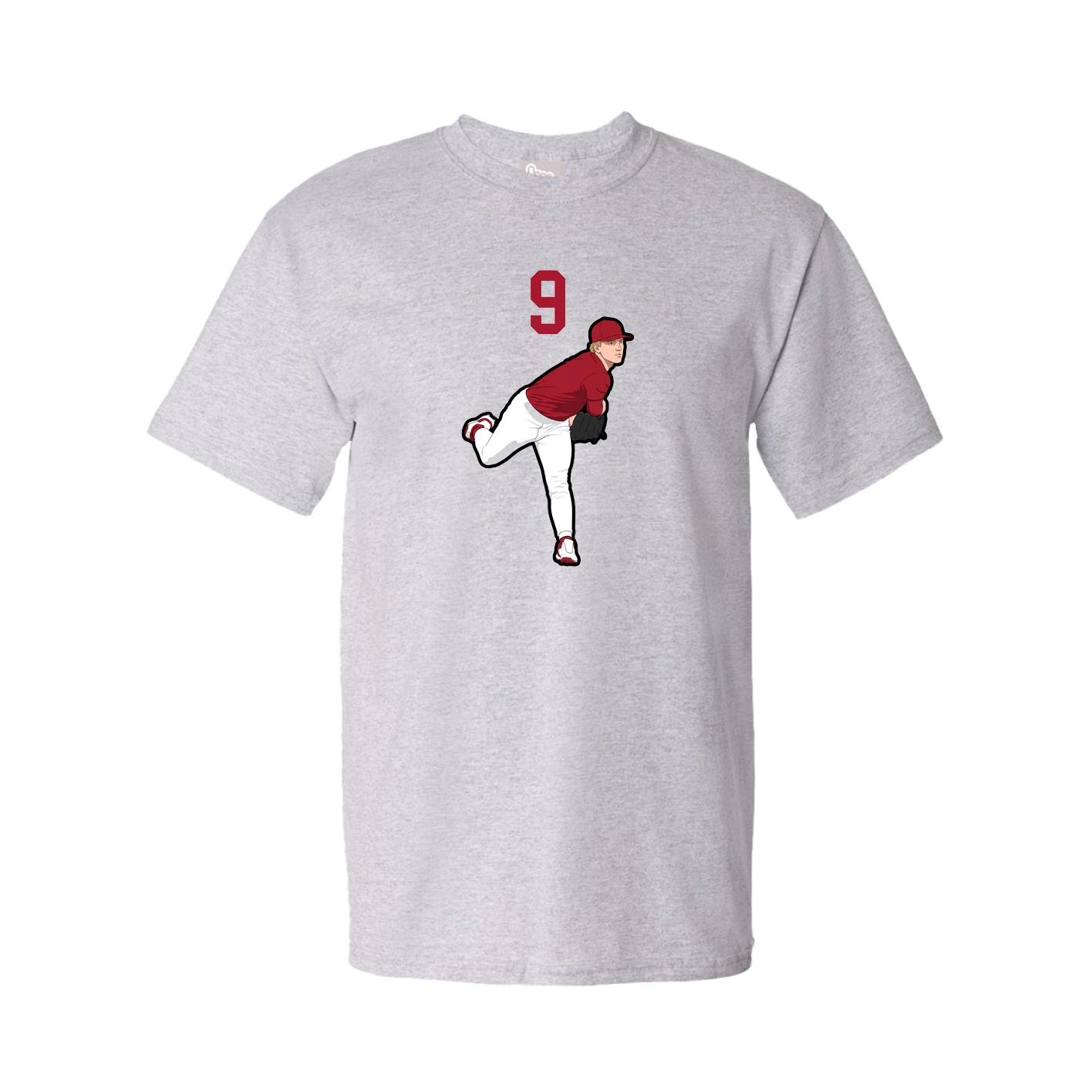 Youth Tee — Number Top in Grey