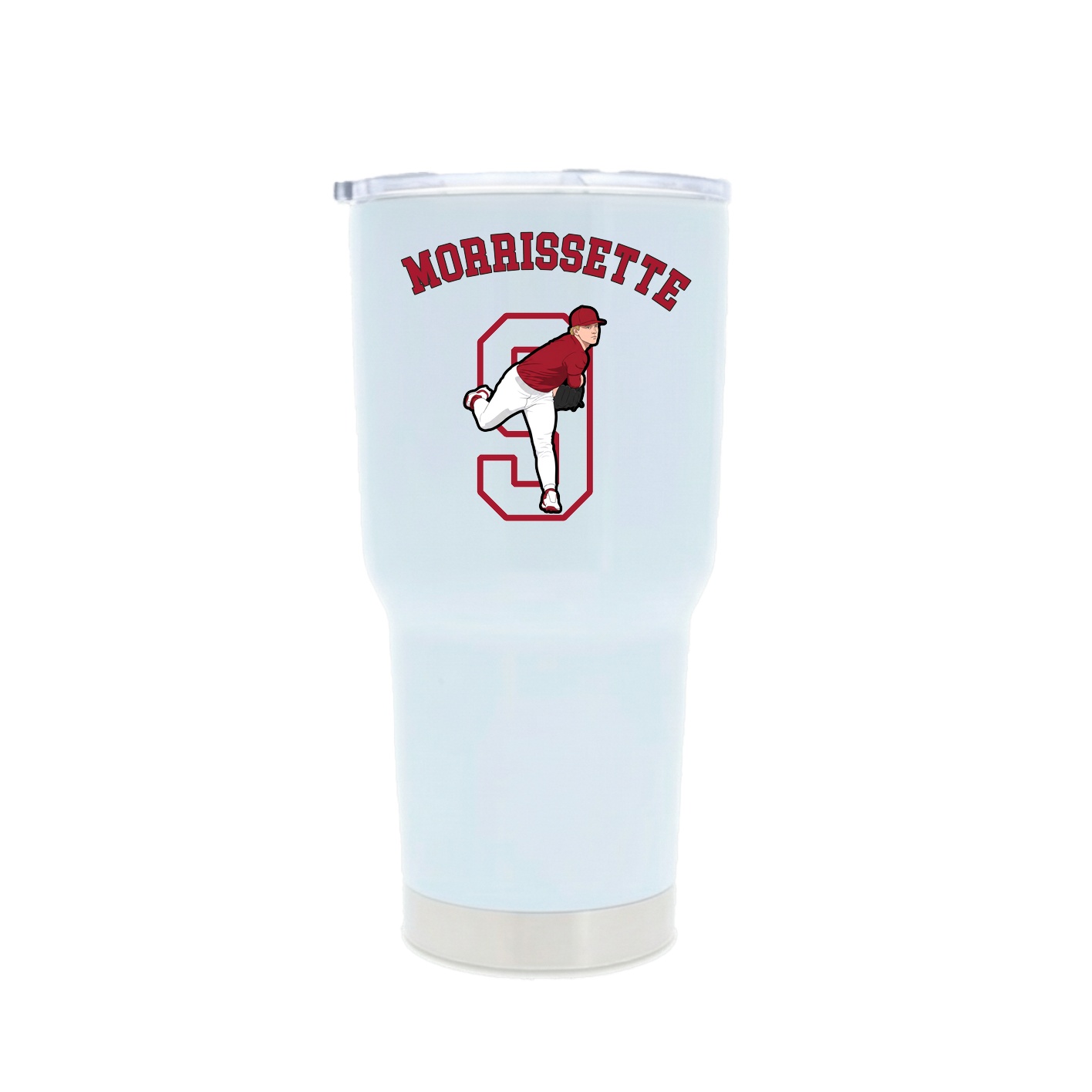 30oz Stainless Steel Tumbler — Shirsey Arch in White