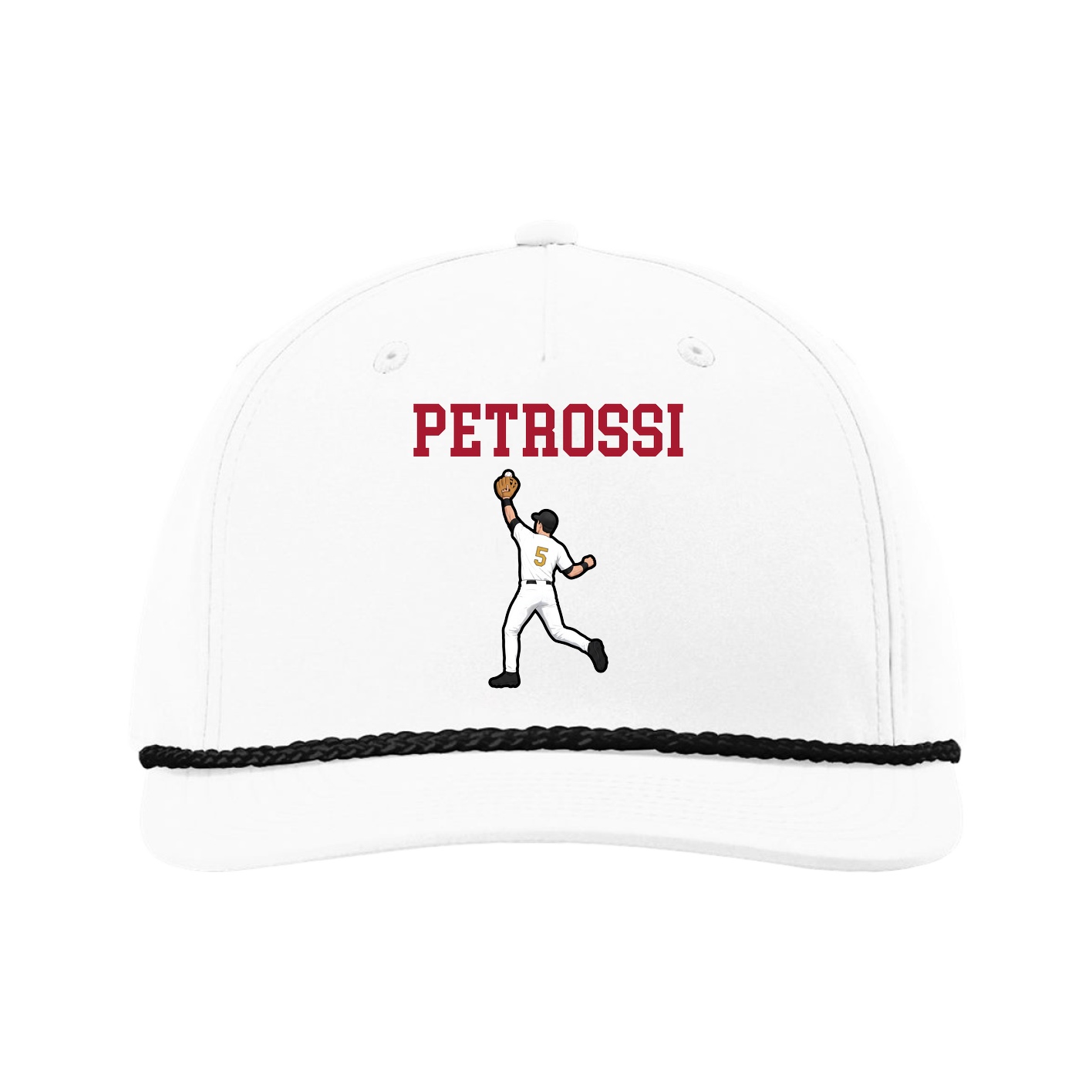 Five-Panel Classic Rope Cap — Shirsey in White