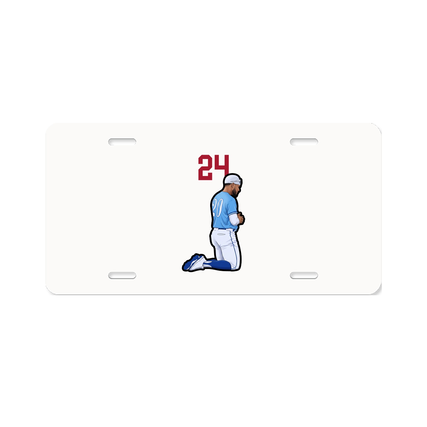 License Plate — Number Top in Classic