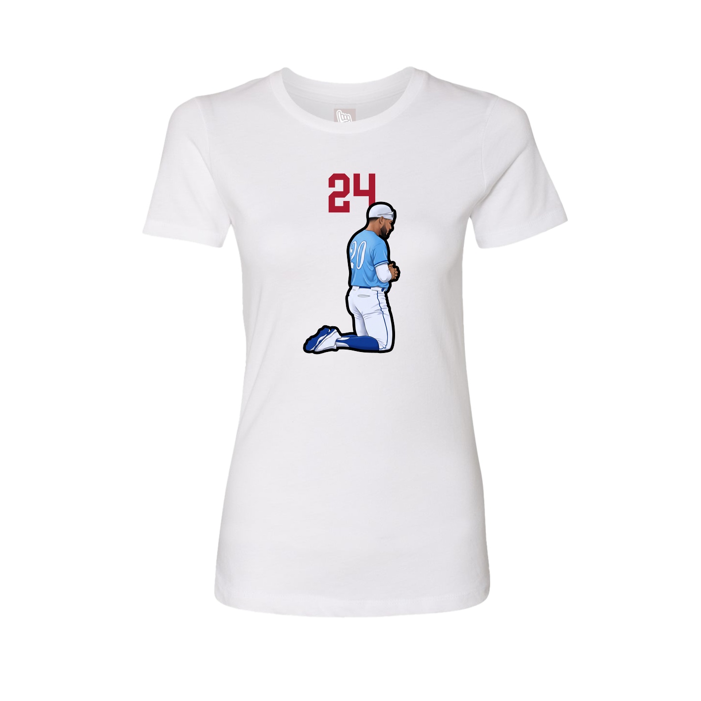 Fitted Women's Tee — Number Top in White