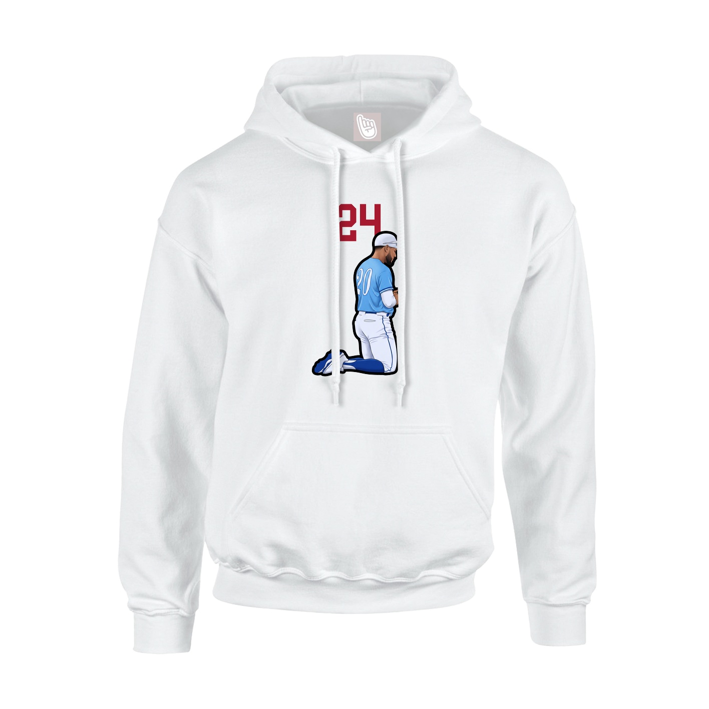 Hoodie — Number Top in White