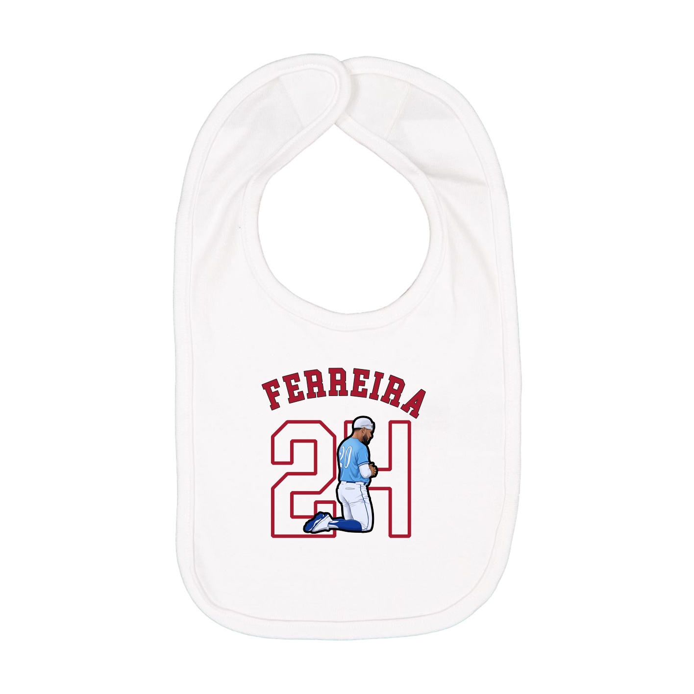 Infant Bib — Shirsey Arch in White