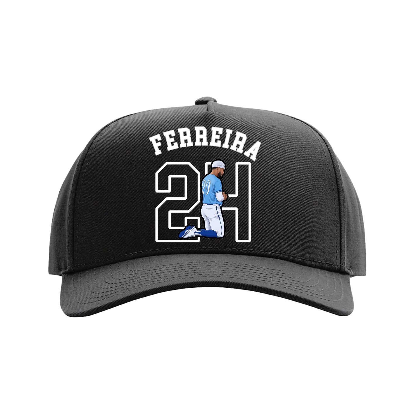 Full Fabric Five-Panel Champ Cap — Shirsey Arch in Black