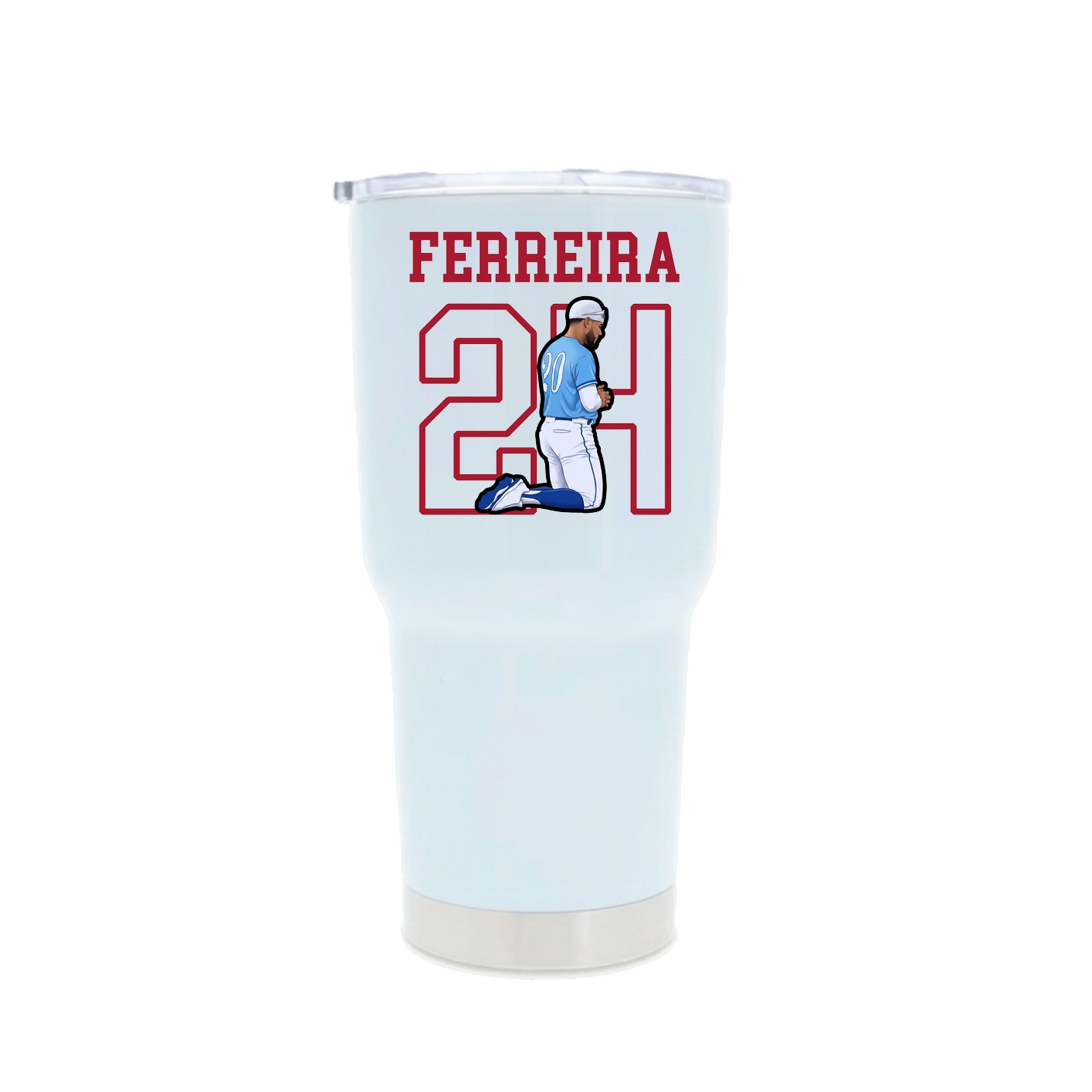 30oz Stainless Steel Tumbler — Shirsey in White