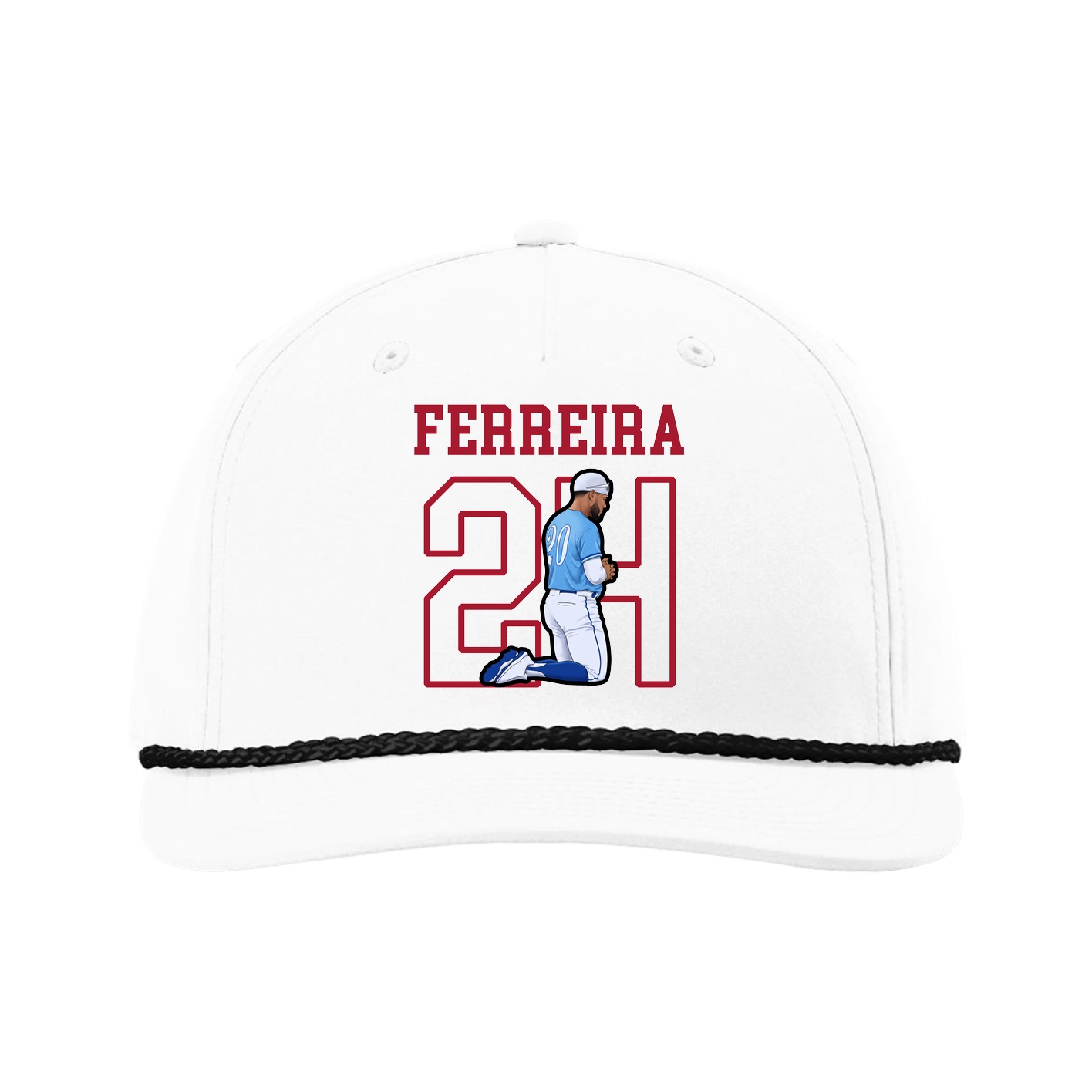 Five-Panel Classic Rope Cap — Shirsey in White