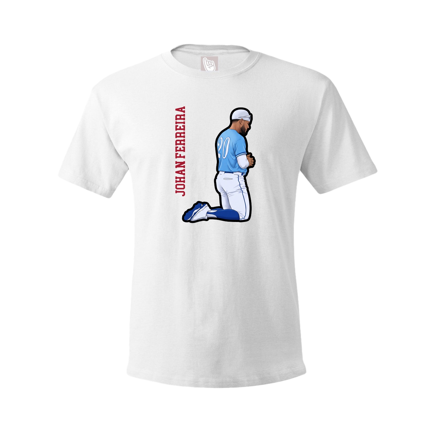 Youth Tee — Name Vertical in White