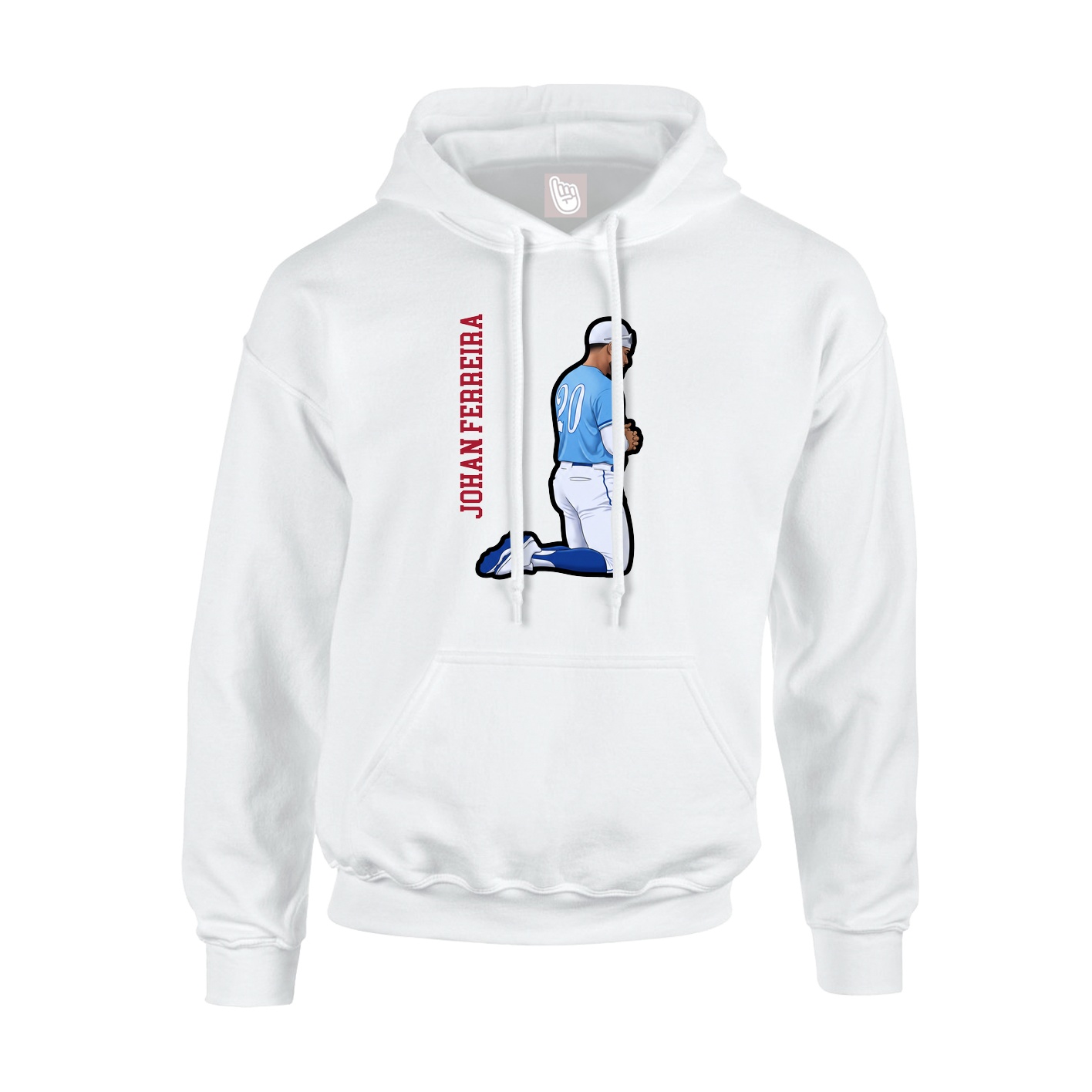 Youth Hoodie — Name Vertical in White