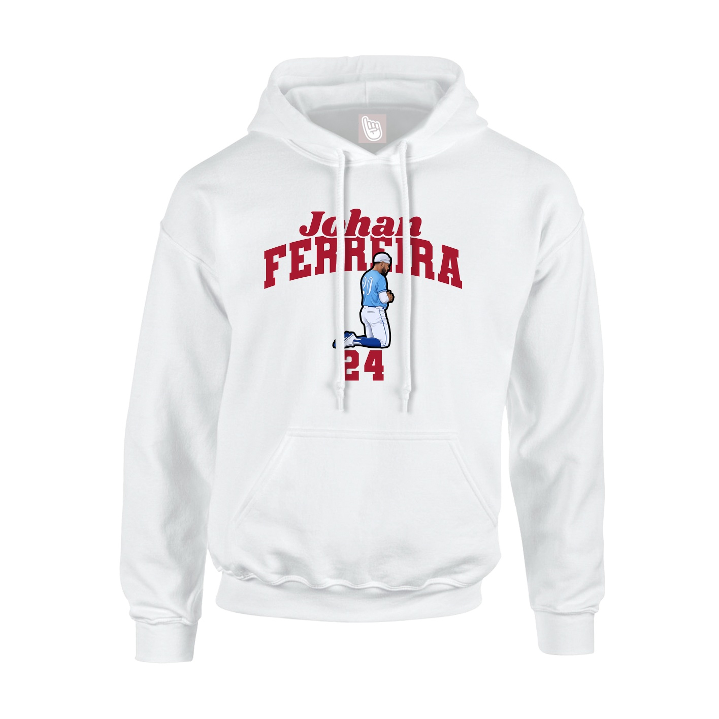 Youth Hoodie — Signature Arch in White