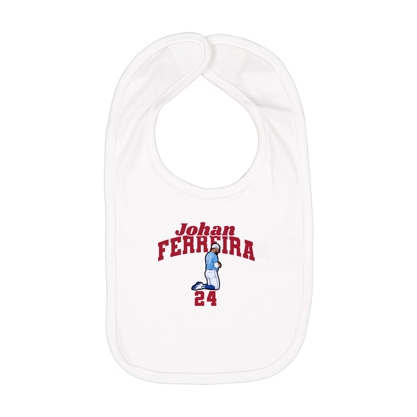 Infant Bib — Signature Arch in White
