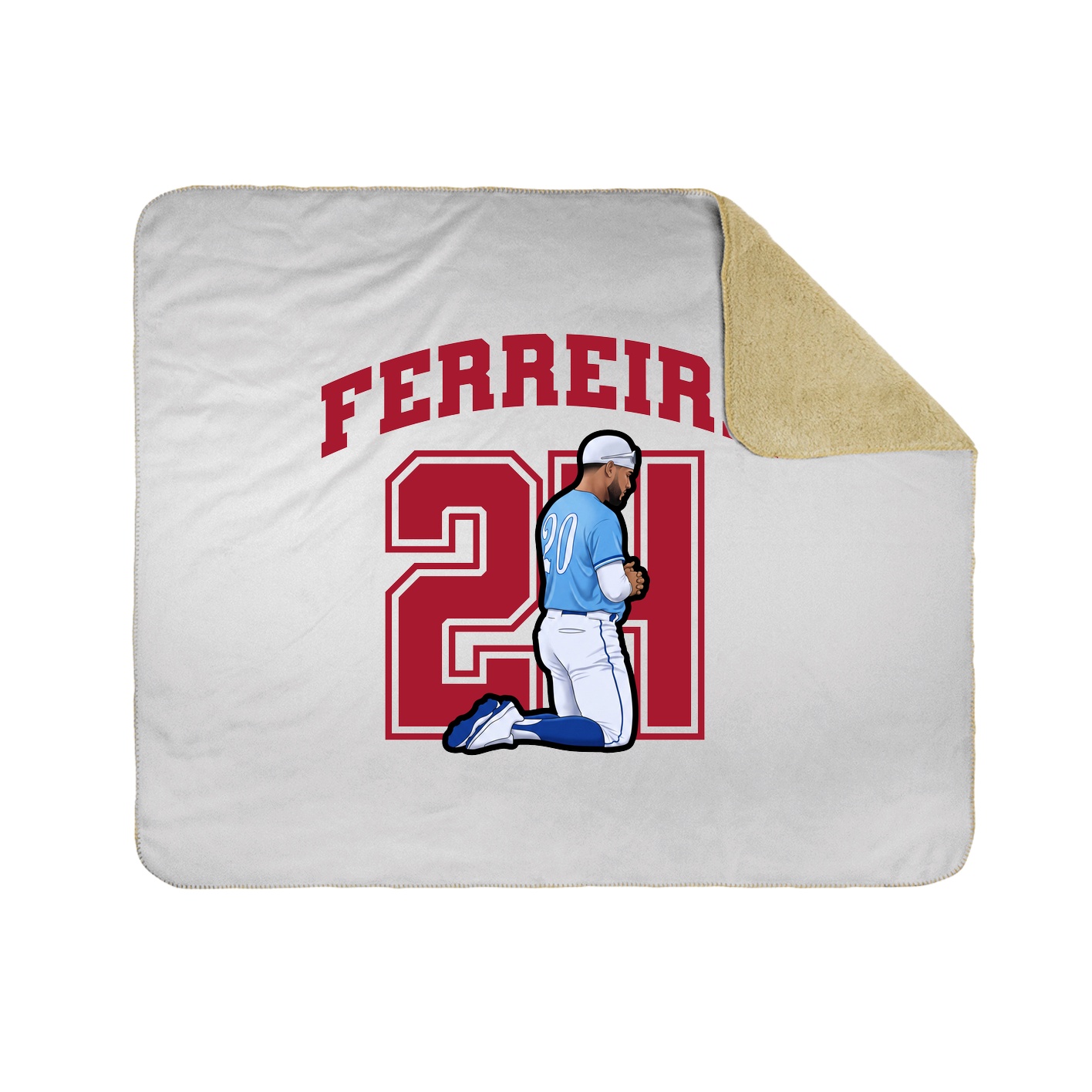Throw Blanket — Number in White