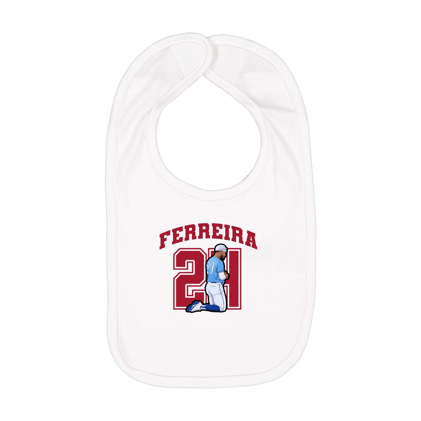 Infant Bib — Number in White