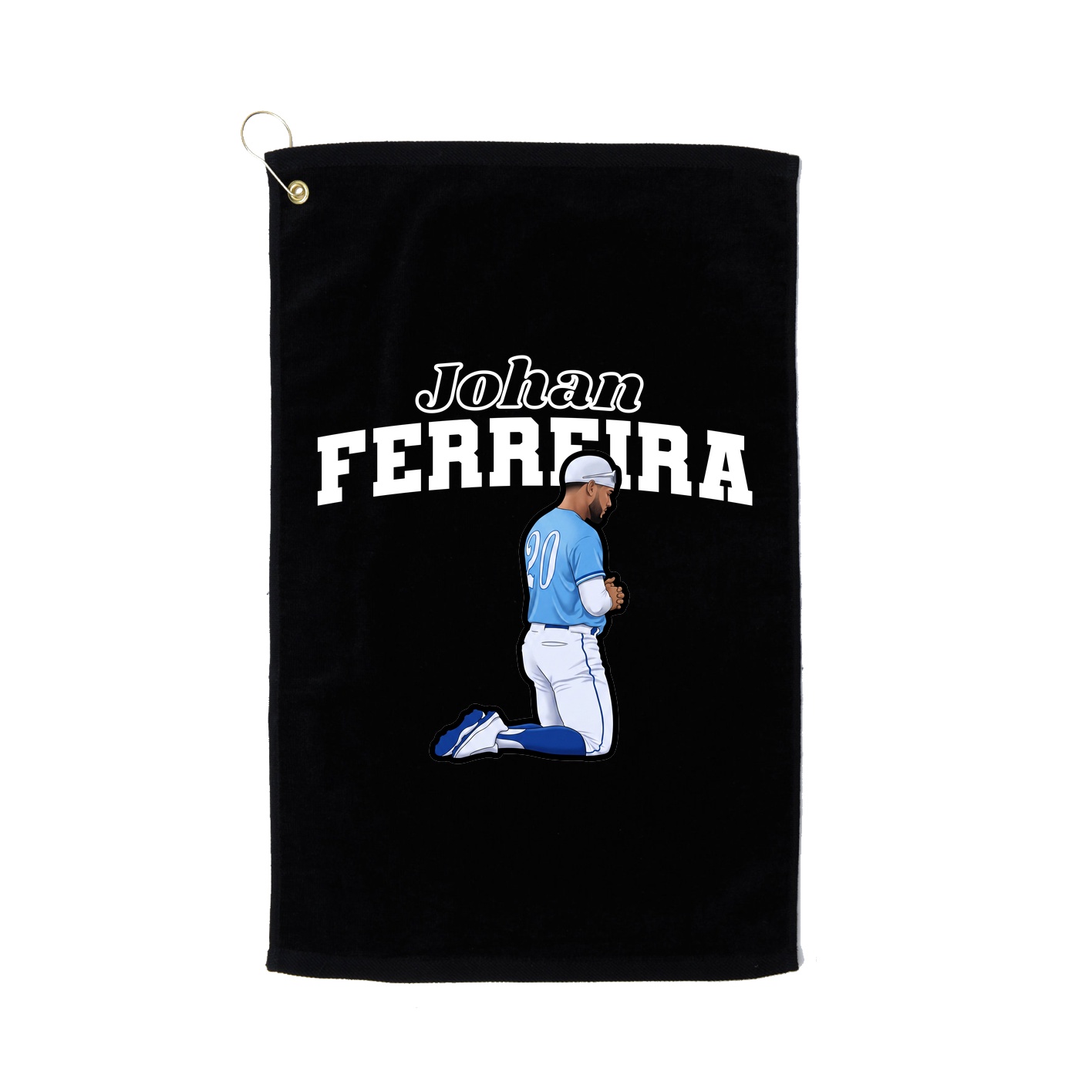 Golf Towel — Name Arch in Black