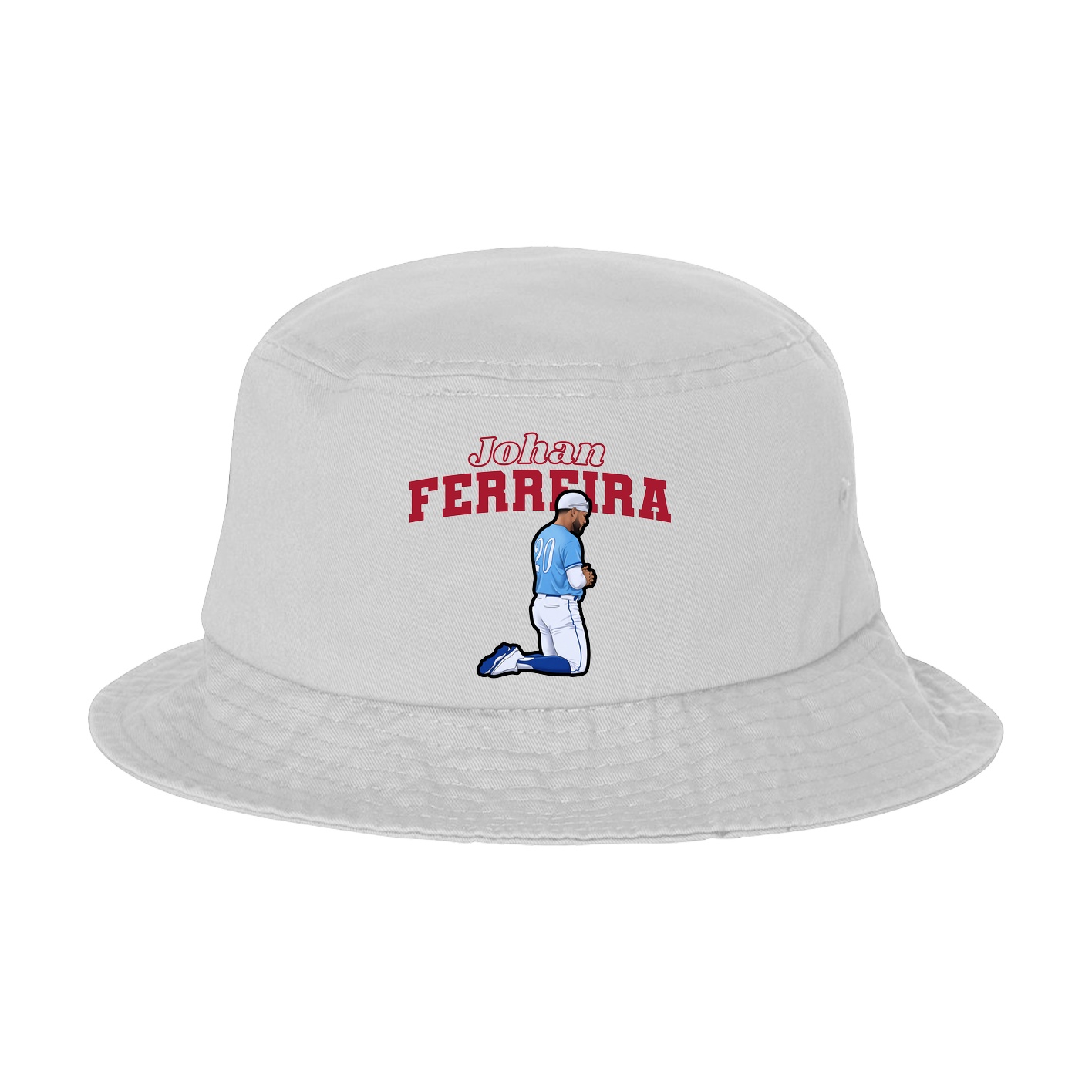 Bucket Cap — Name Arch in White
