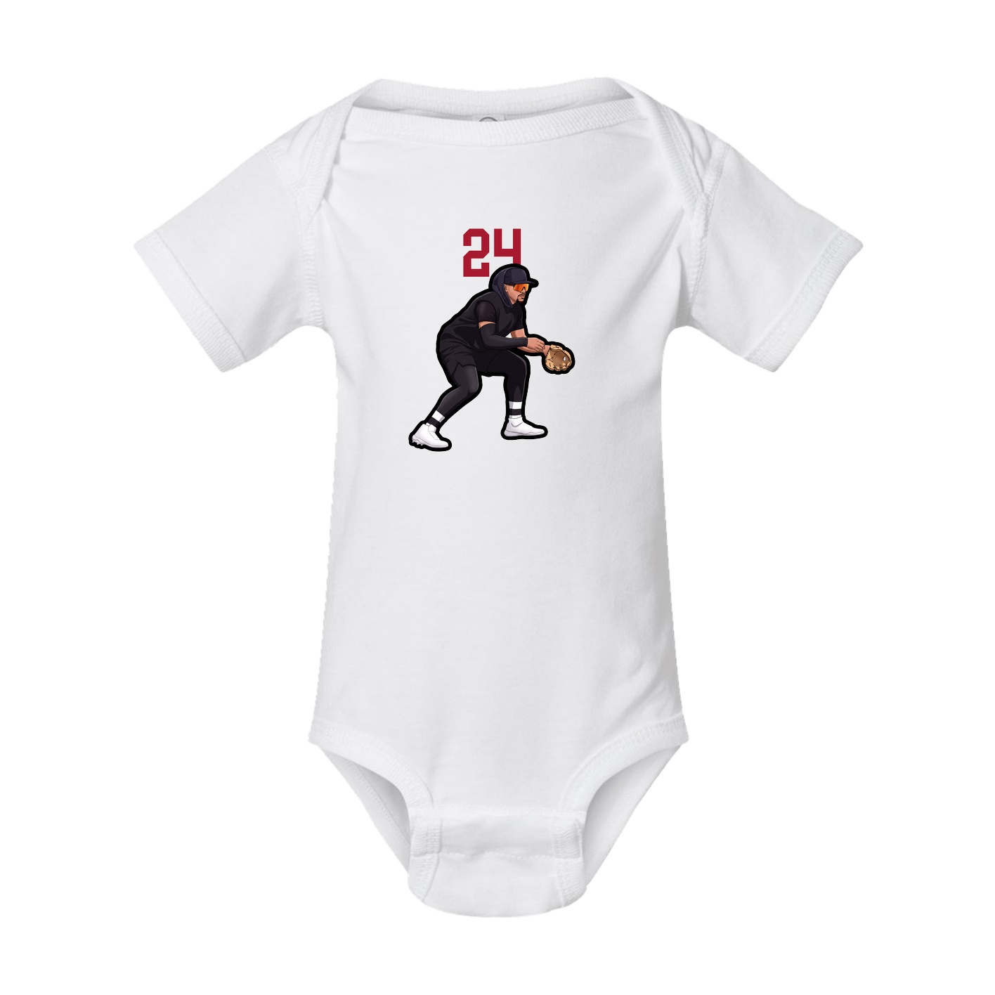 Baby Onesie — Number Top in White